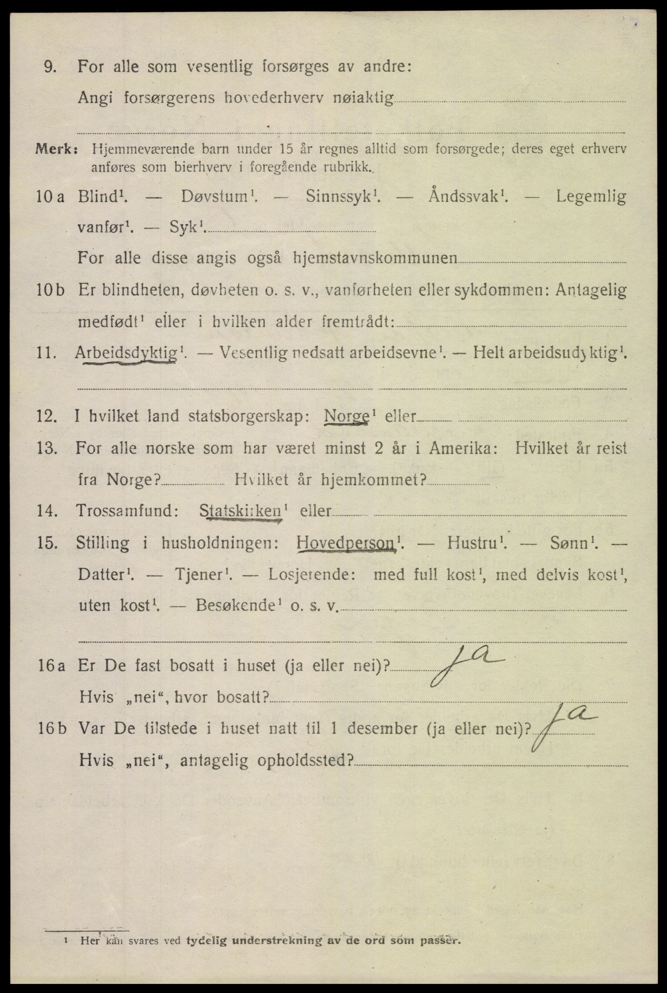 SAK, 1920 census for Lillesand, 1920, p. 2828