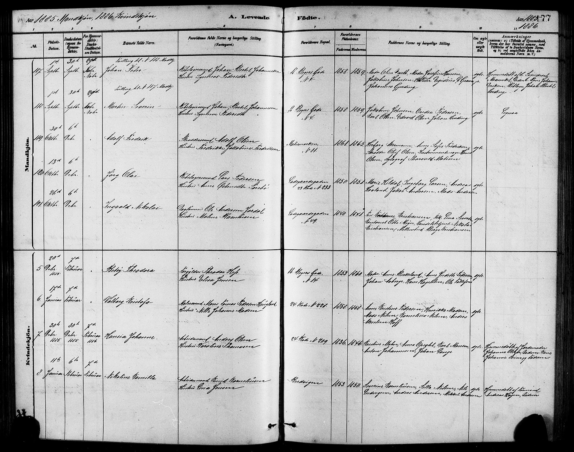 Sandviken Sokneprestembete, AV/SAB-A-77601/H/Hb/L0001: Parish register (copy) no. A 2, 1879-1892, p. 177