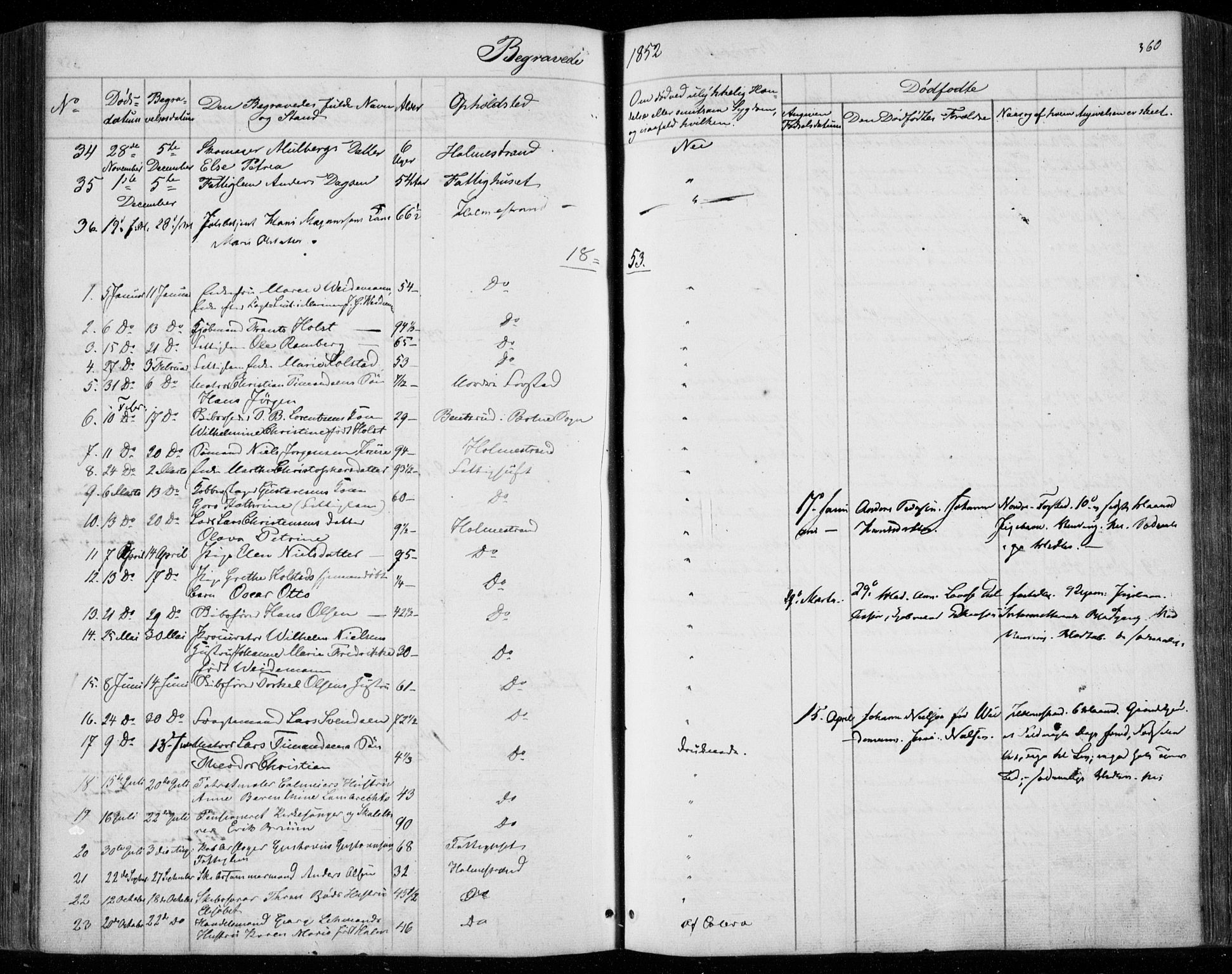 Holmestrand kirkebøker, AV/SAKO-A-346/F/Fa/L0002: Parish register (official) no. 2, 1840-1866, p. 360