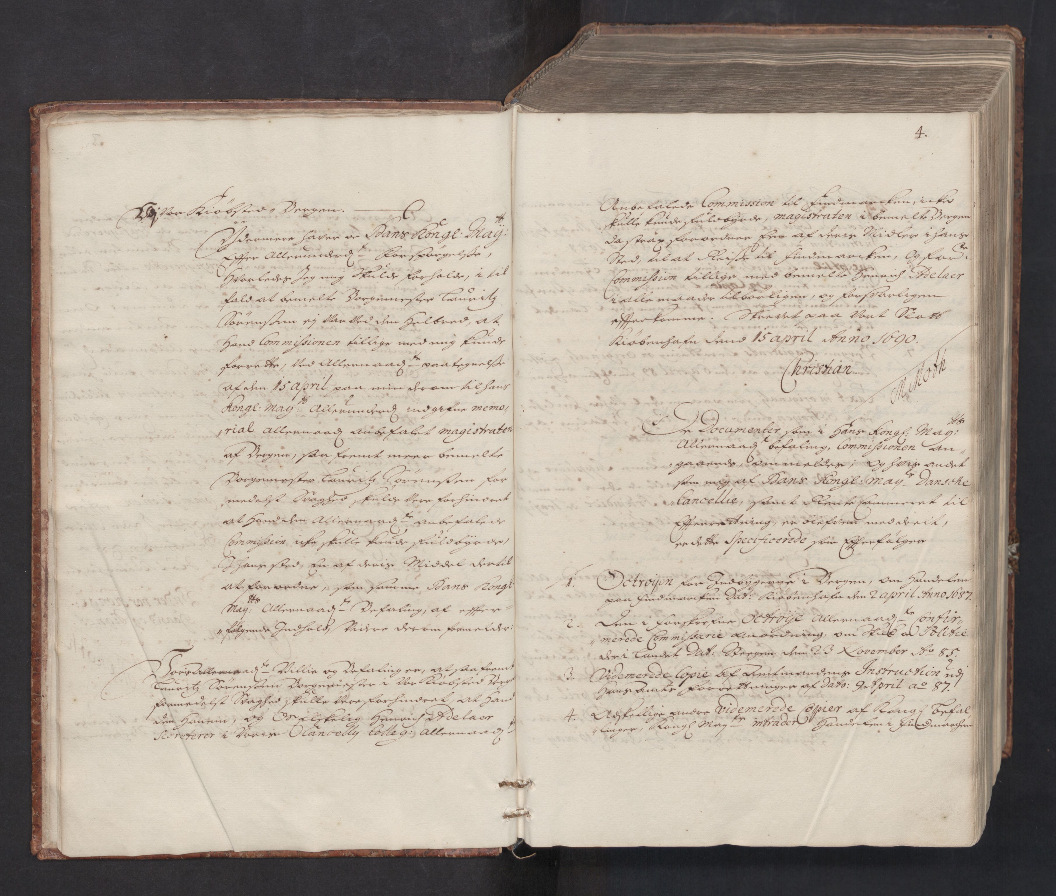 Danske Kanselli, Skapsaker, RA/EA-4061/F/L0081: Skap 15, pakke 125D, 1690-1691, p. 4