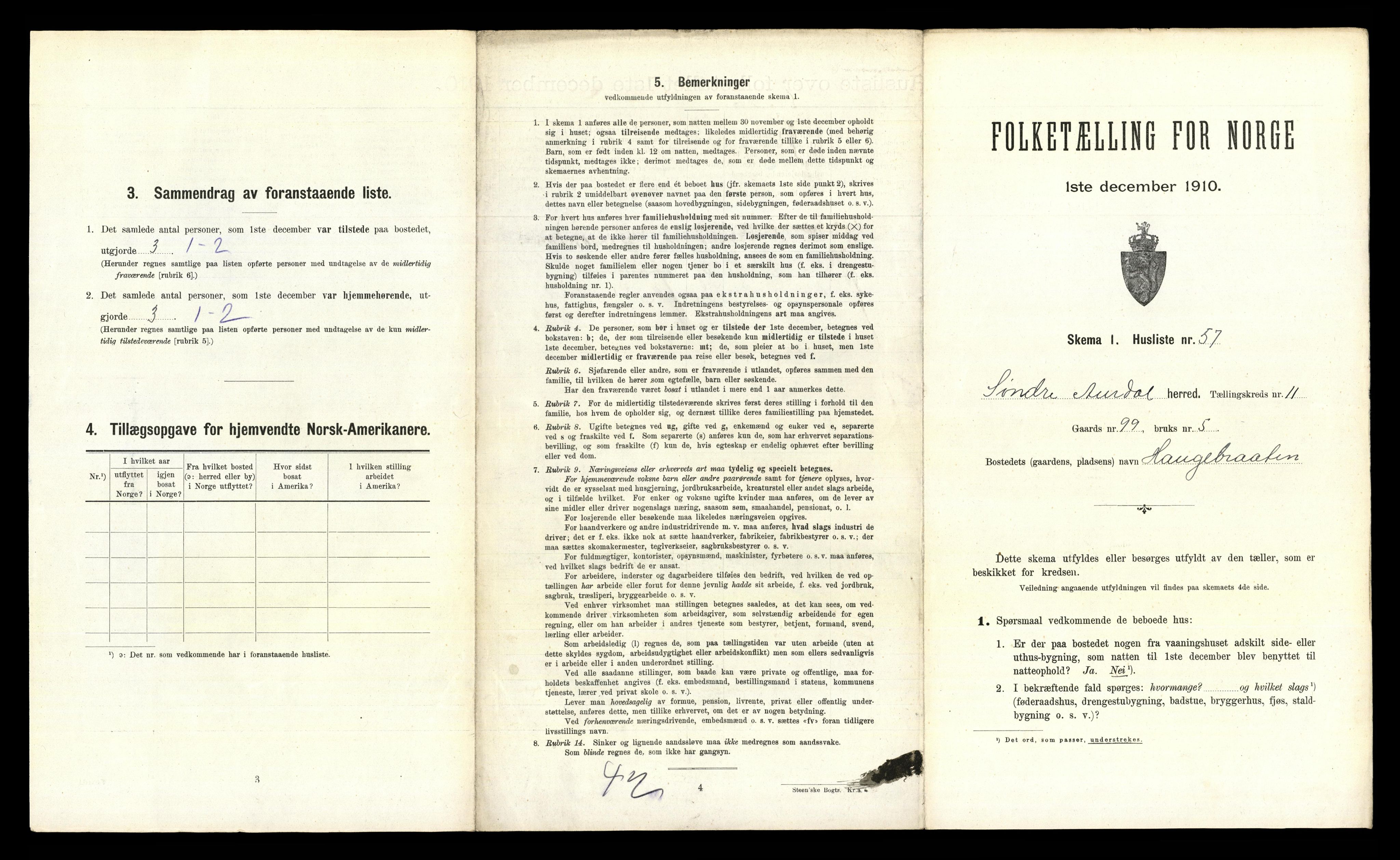 RA, 1910 census for Sør-Aurdal, 1910, p. 1193