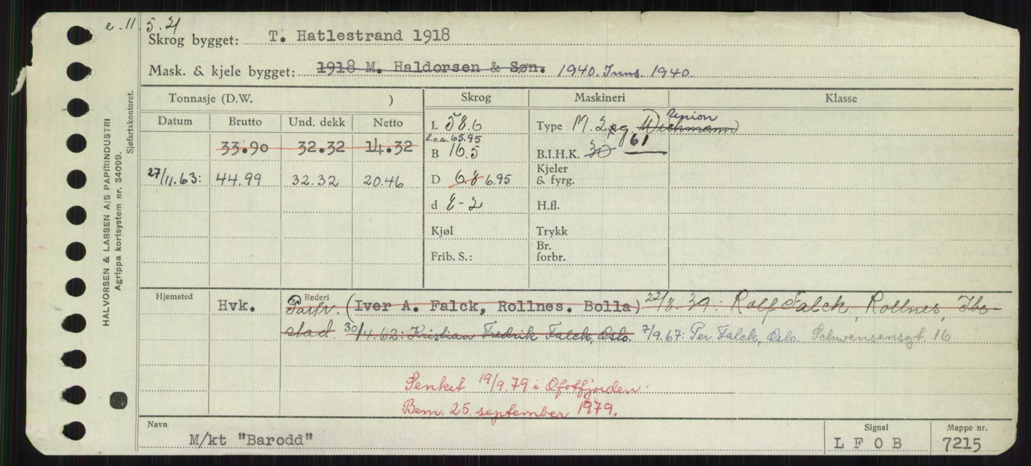 Sjøfartsdirektoratet med forløpere, Skipsmålingen, AV/RA-S-1627/H/Hd/L0003: Fartøy, B-Bev, p. 313