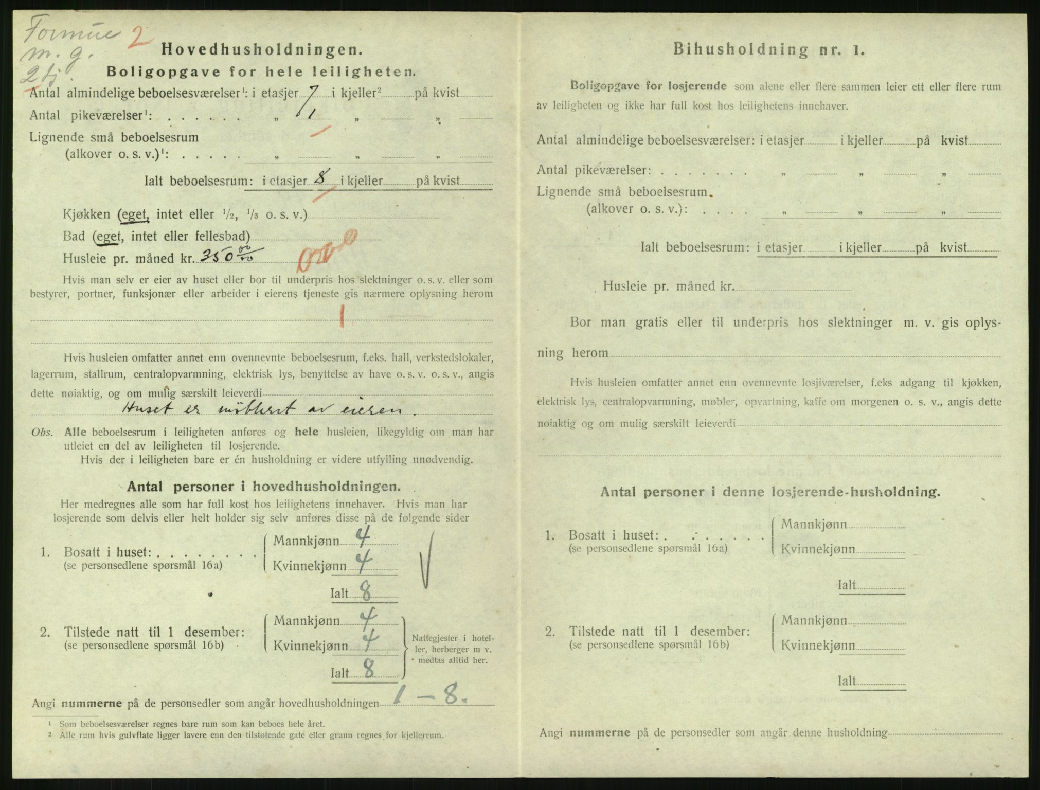 SAH, 1920 census for Lillehammer, 1920, p. 1679