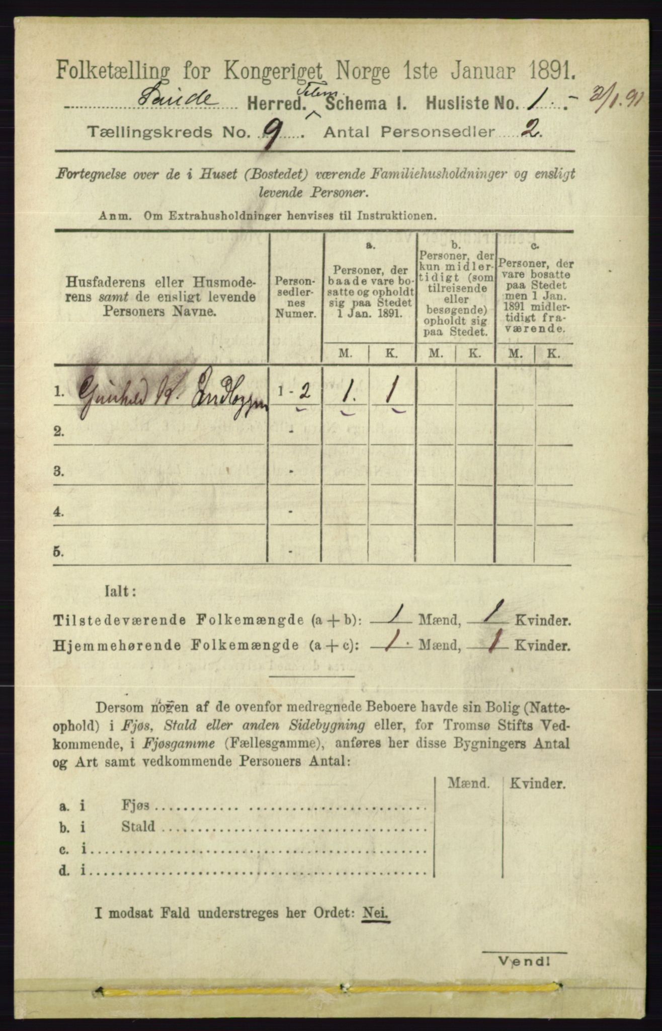 RA, 1891 census for 0822 Sauherad, 1891, p. 2658