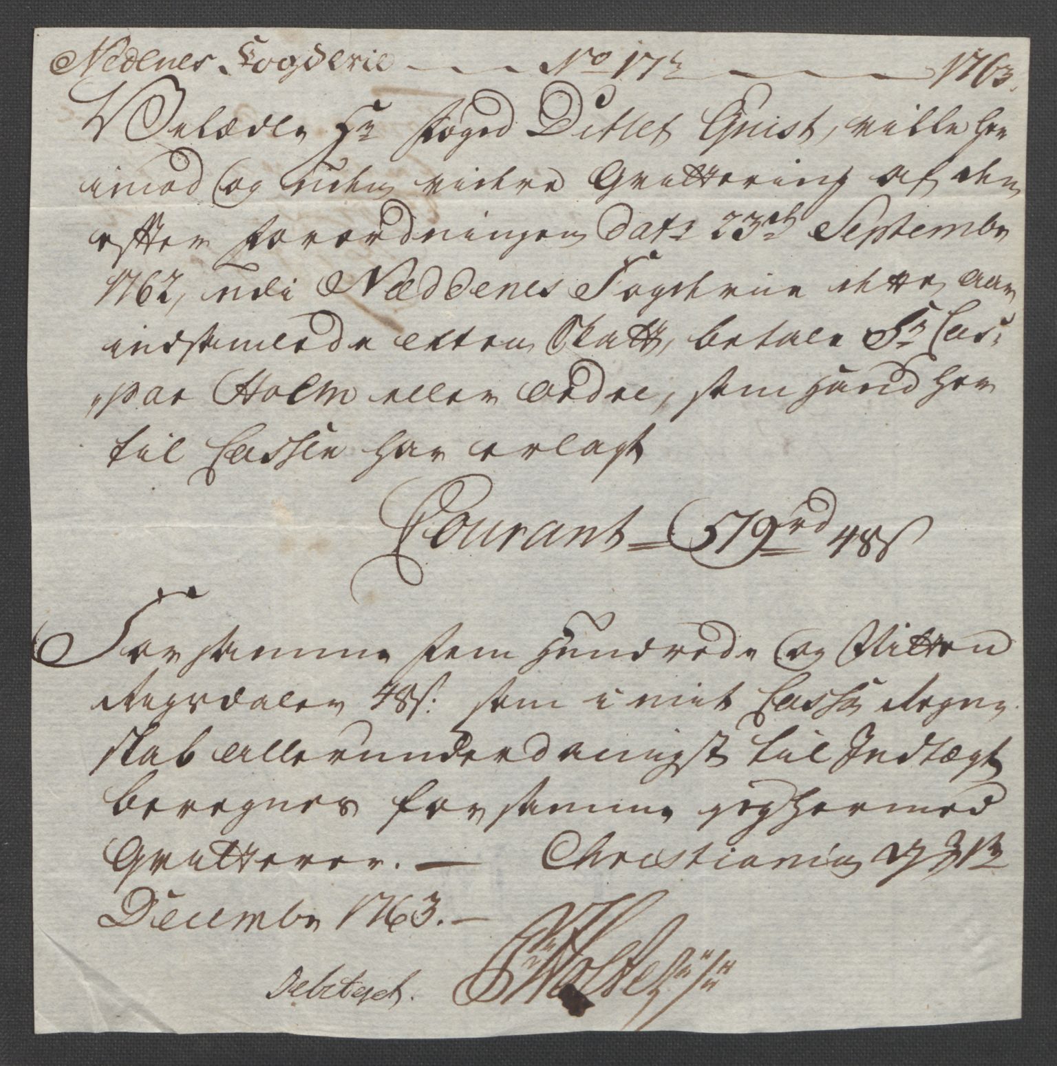 Rentekammeret inntil 1814, Reviderte regnskaper, Fogderegnskap, AV/RA-EA-4092/R39/L2424: Ekstraskatten Nedenes, 1762-1767, p. 66