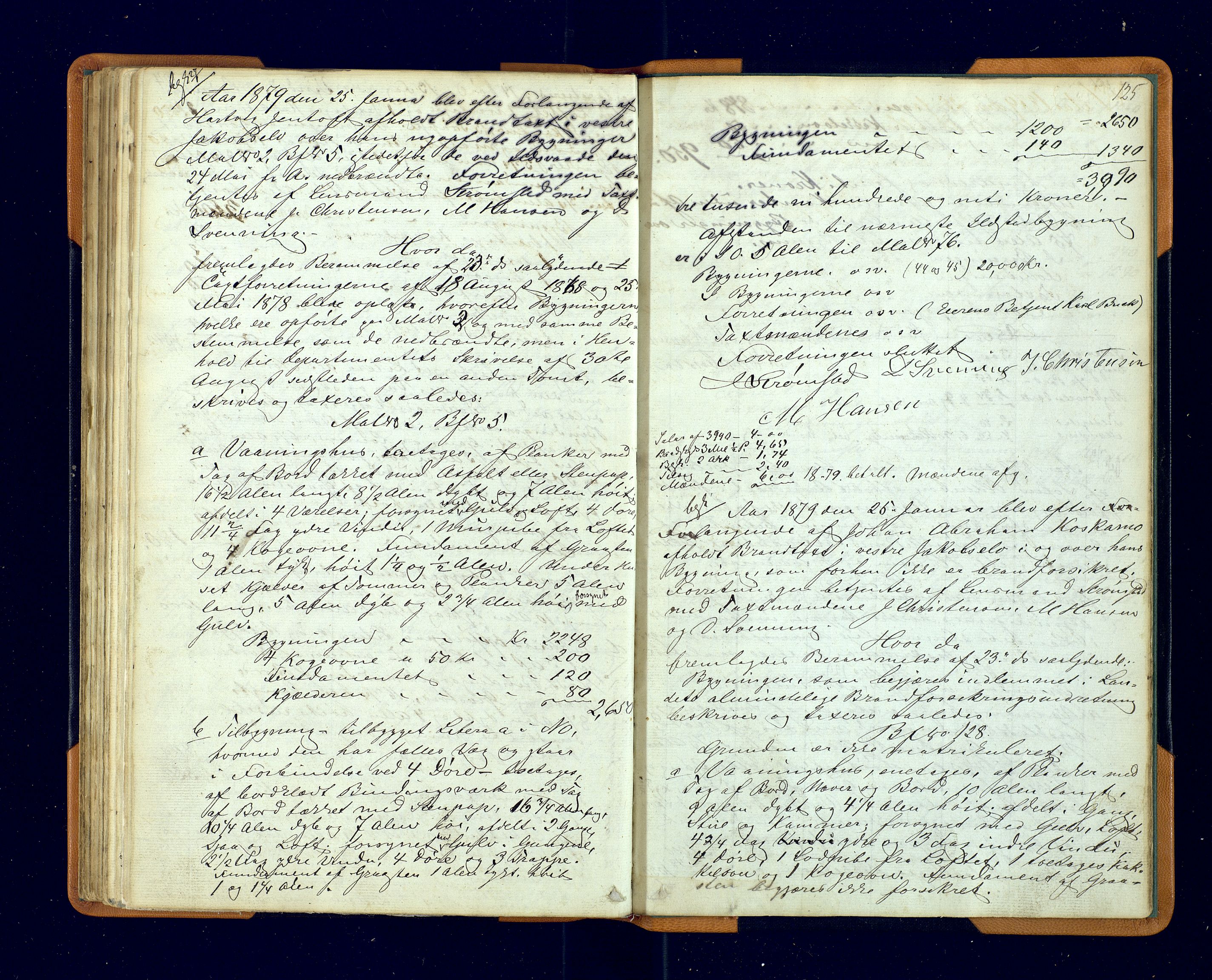 Nord-Varanger (Vadsø) lensmannskontor, AV/SATØ-S-1166/1/Fp/Fpb/L0195: Branntakstprotokoller, 1846-1879, p. 124b-125a