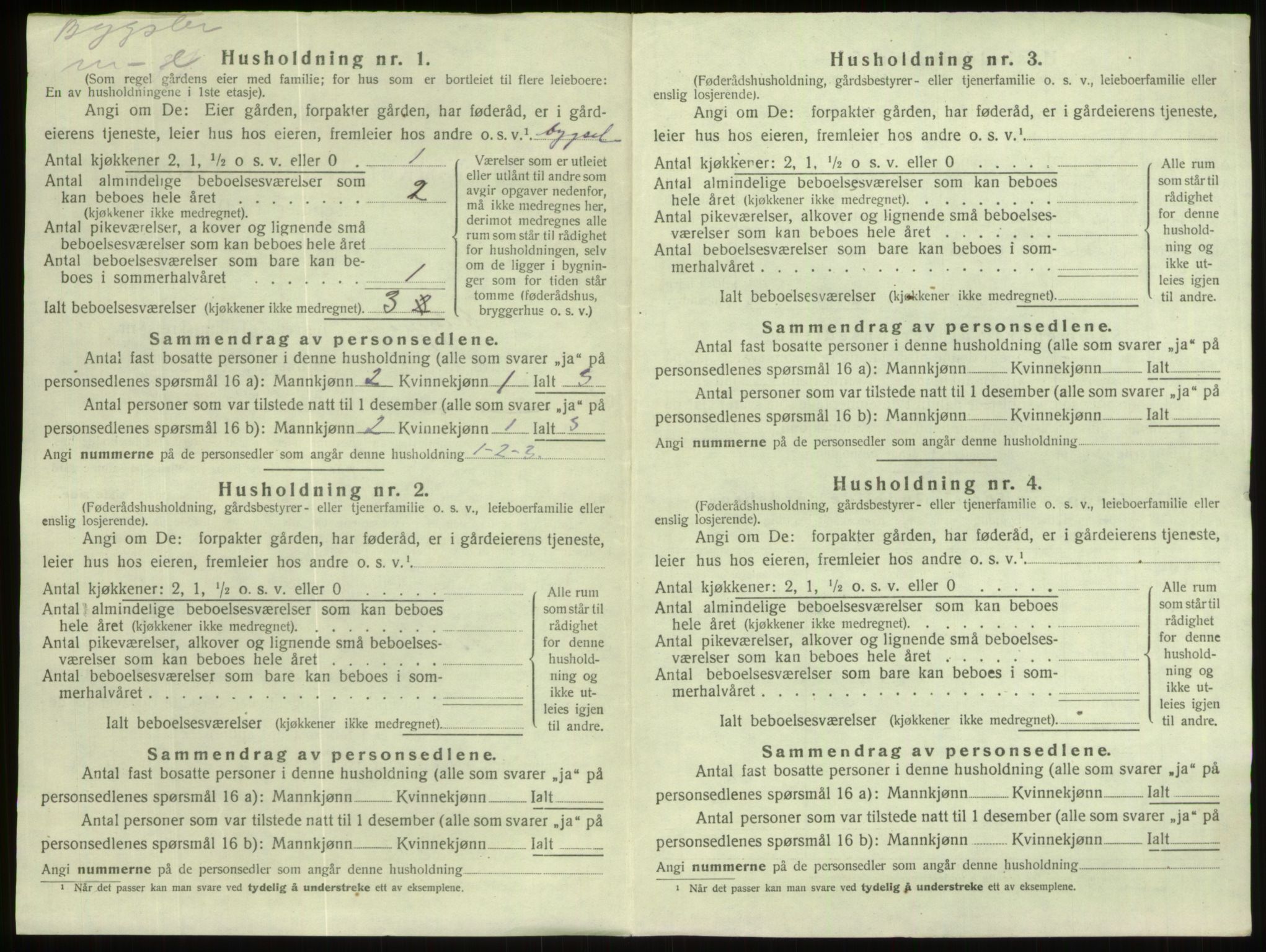 SAB, 1920 census for Gloppen, 1920, p. 56