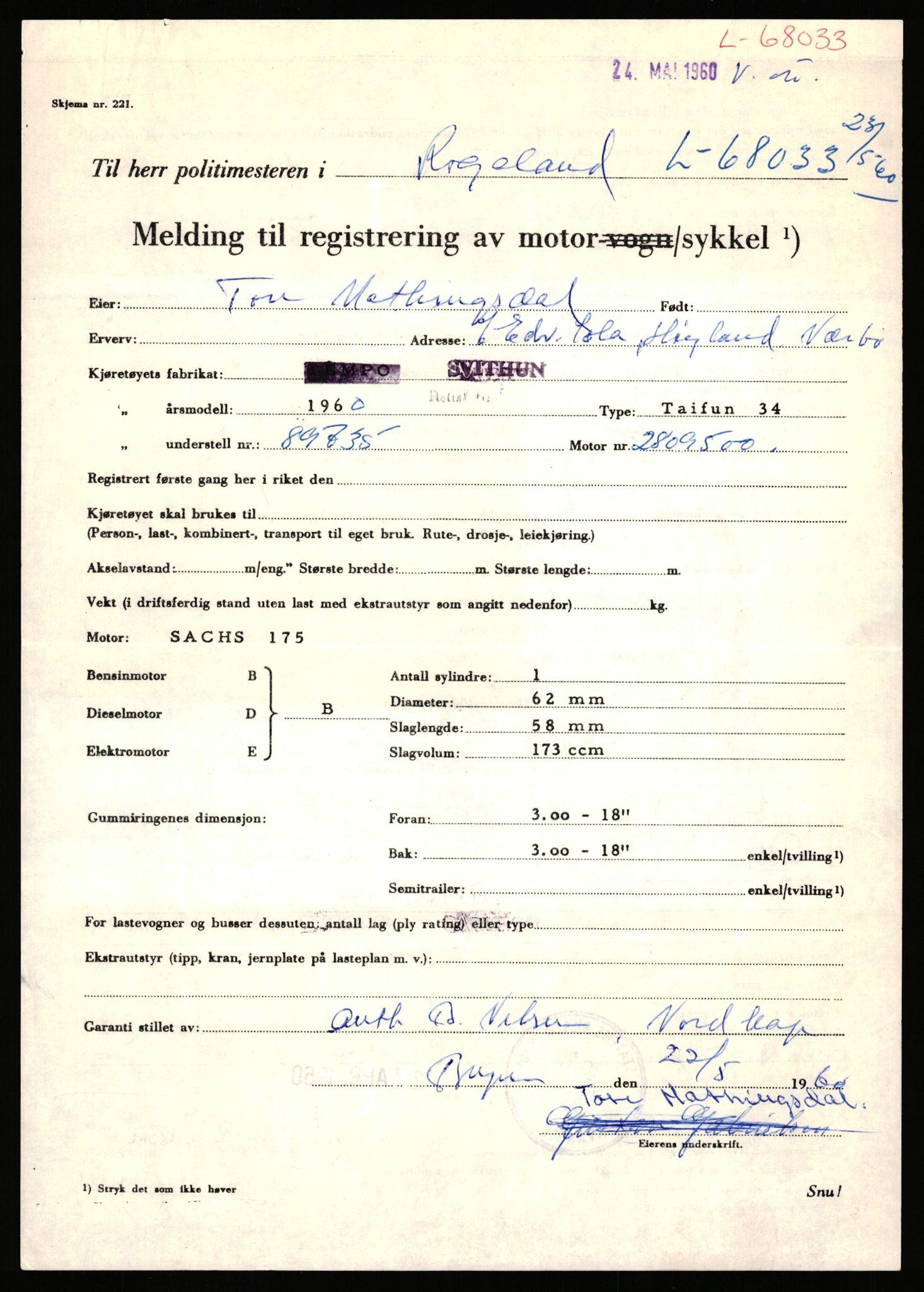 Stavanger trafikkstasjon, AV/SAST-A-101942/0/F/L0066: L-68000 - L-71599, 1930-1971, p. 113