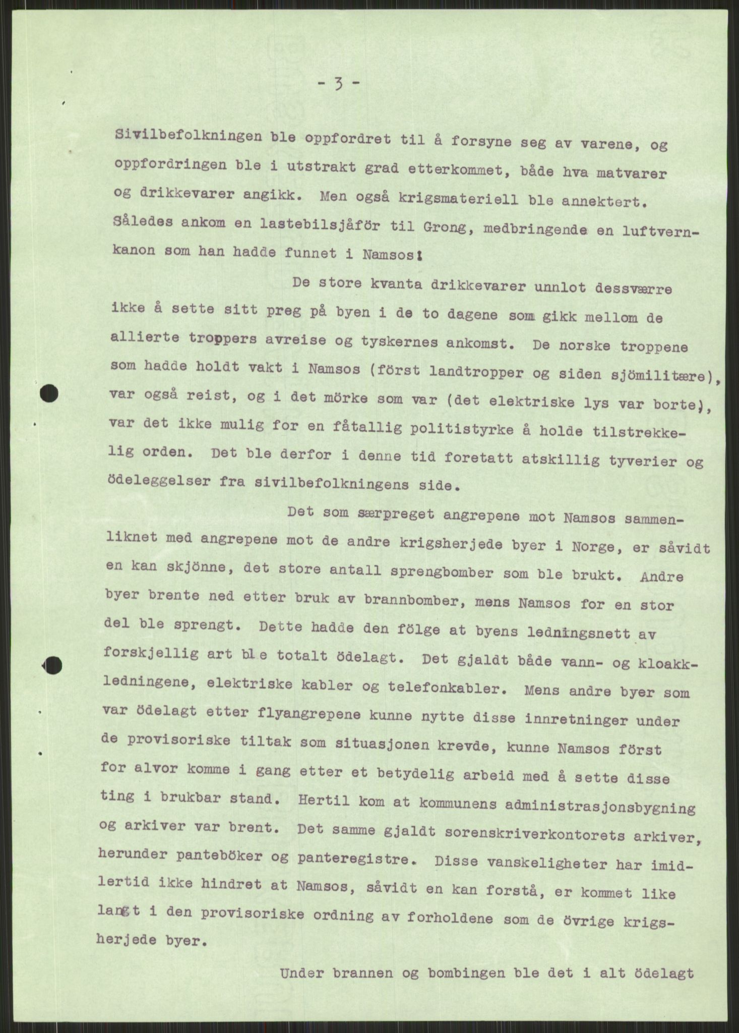 Forsvaret, Forsvarets krigshistoriske avdeling, AV/RA-RAFA-2017/Y/Ya/L0016: II-C-11-31 - Fylkesmenn.  Rapporter om krigsbegivenhetene 1940., 1940, p. 518