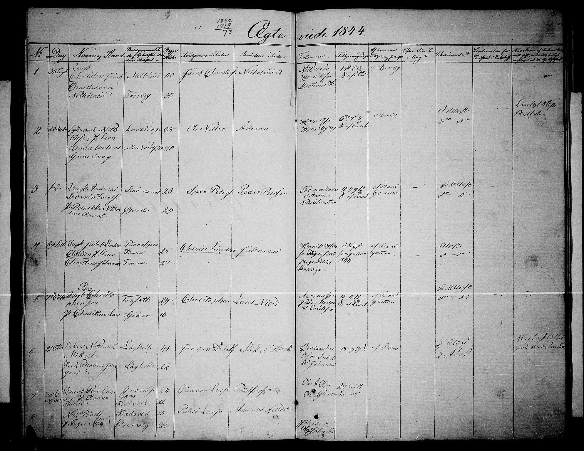 Lenvik sokneprestembete, SATØ/S-1310/H/Ha/Hab/L0003klokker: Parish register (copy) no. 3, 1844-1858, p. 131