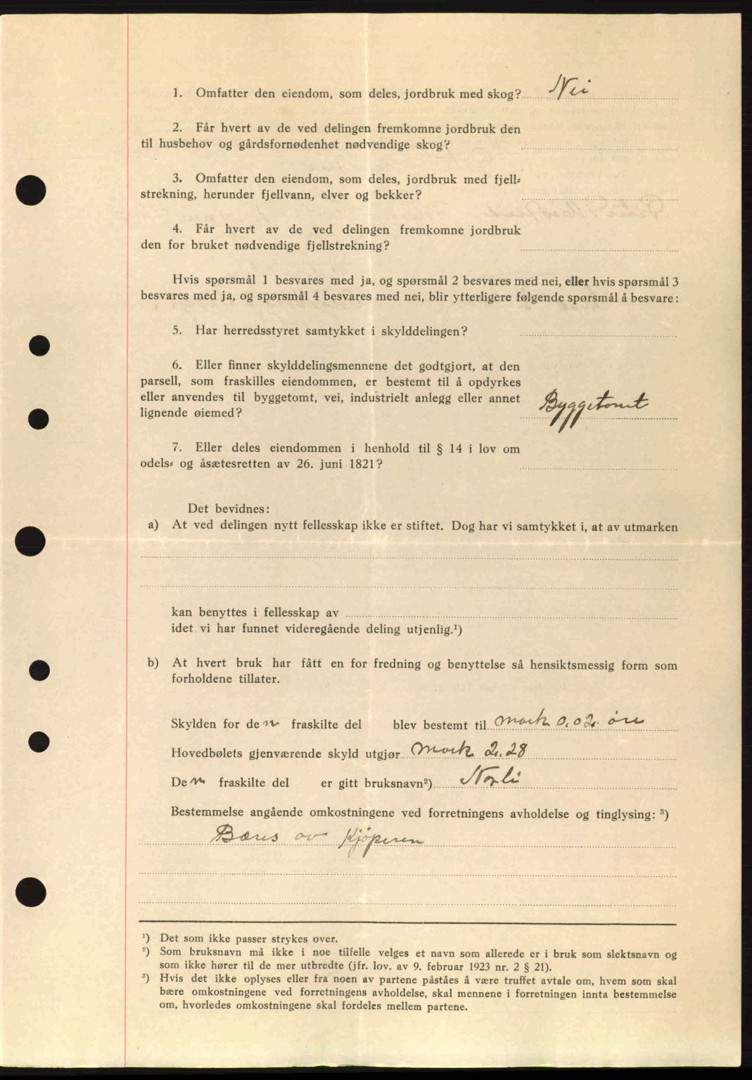 Nordre Sunnmøre sorenskriveri, SAT/A-0006/1/2/2C/2Ca: Mortgage book no. A11, 1941-1941, Diary no: : 1056/1941