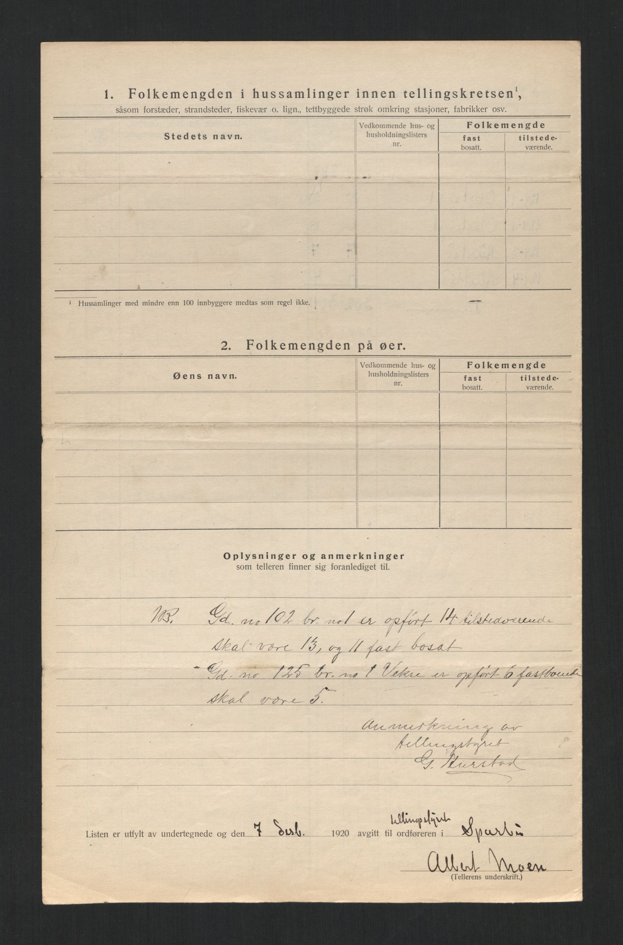 SAT, 1920 census for Sparbu, 1920, p. 29