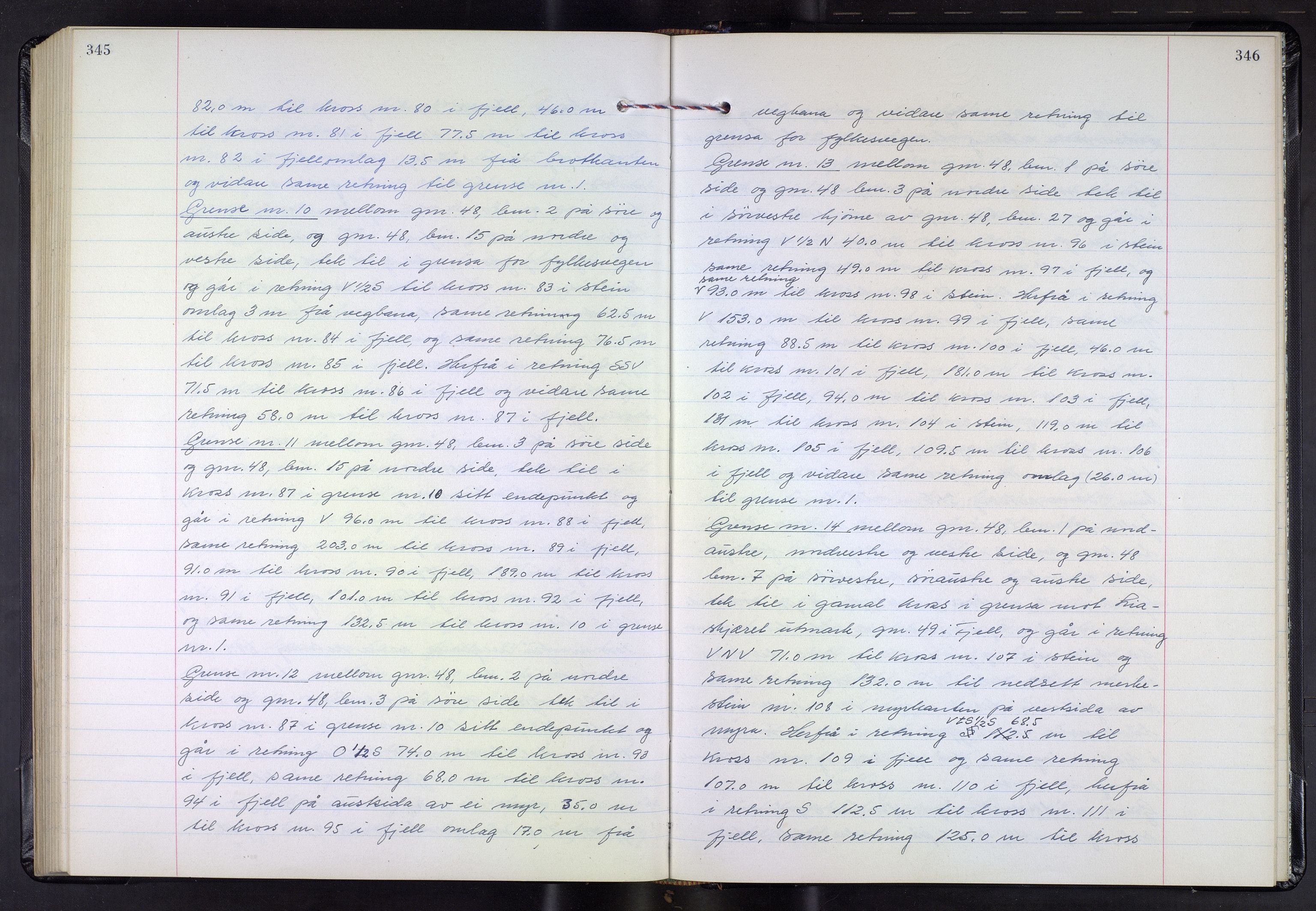 Hordaland jordskiftedøme - III Midhordland jordskiftedistrikt, AV/SAB-A-7001/A/Aa/L0037: Forhandlingsprotokoll, 1965-1970, p. 345-346