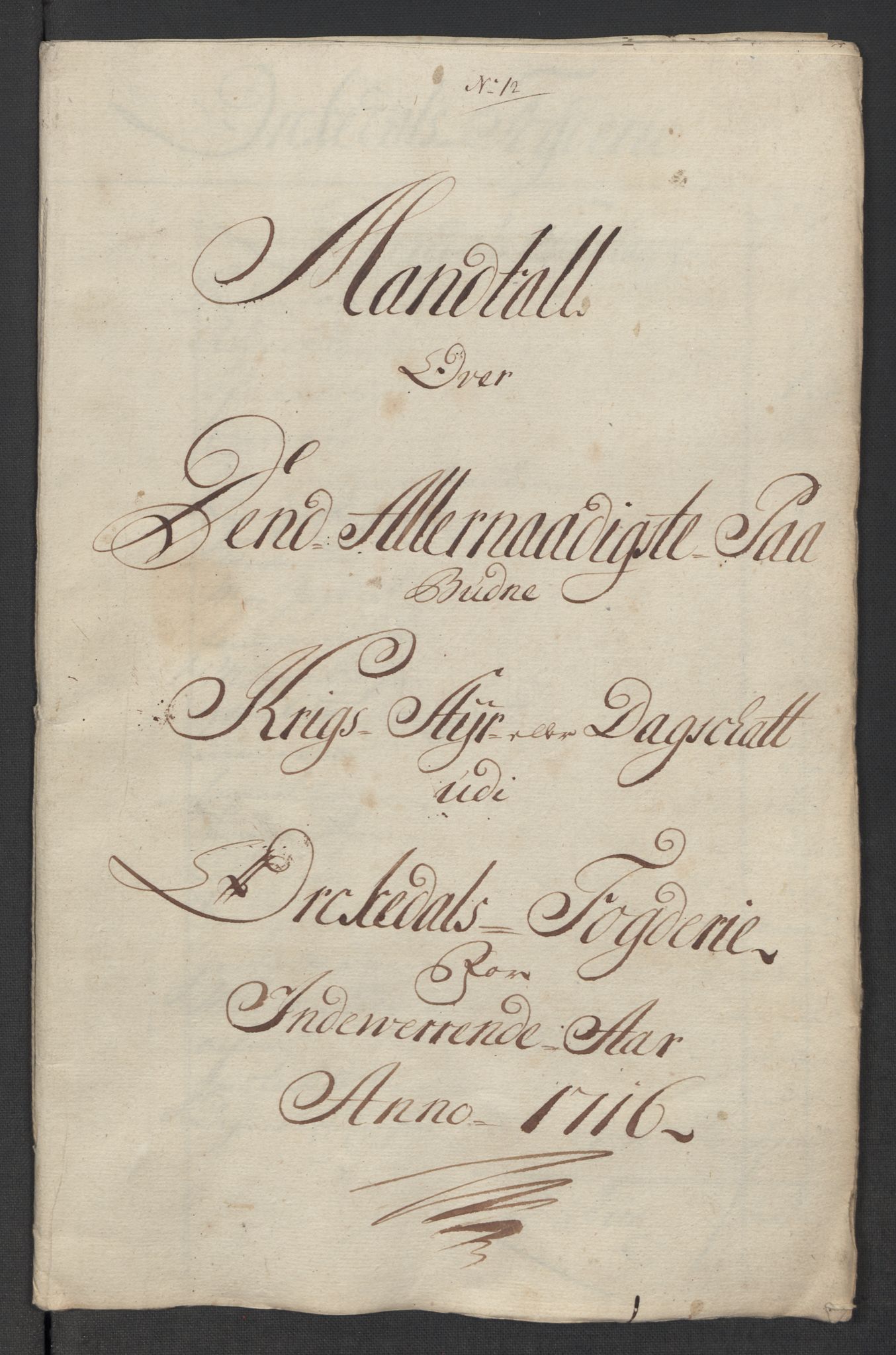 Rentekammeret inntil 1814, Reviderte regnskaper, Fogderegnskap, AV/RA-EA-4092/R60/L3967: Fogderegnskap Orkdal og Gauldal, 1716, p. 162