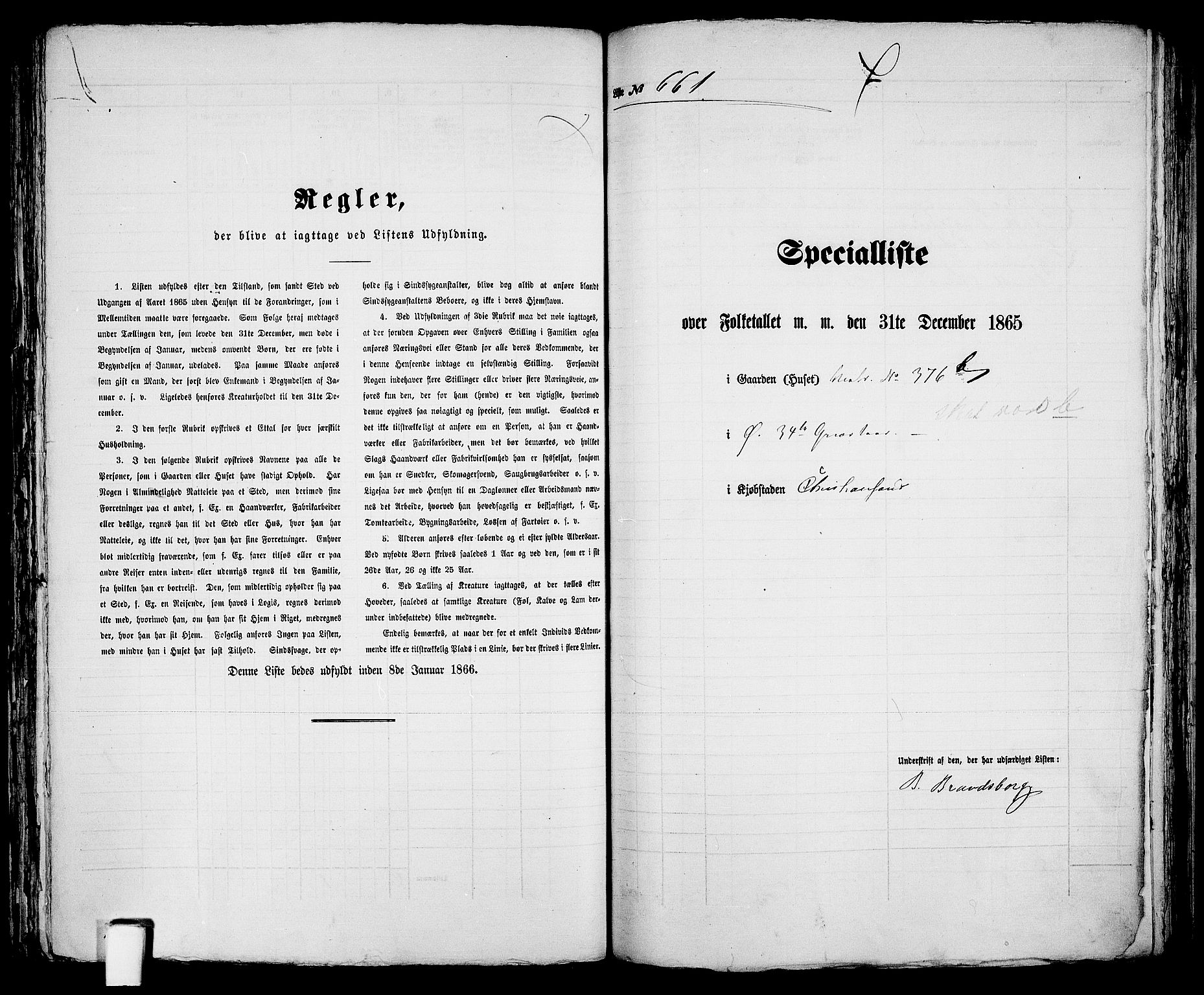 RA, 1865 census for Kristiansand, 1865, p. 1356