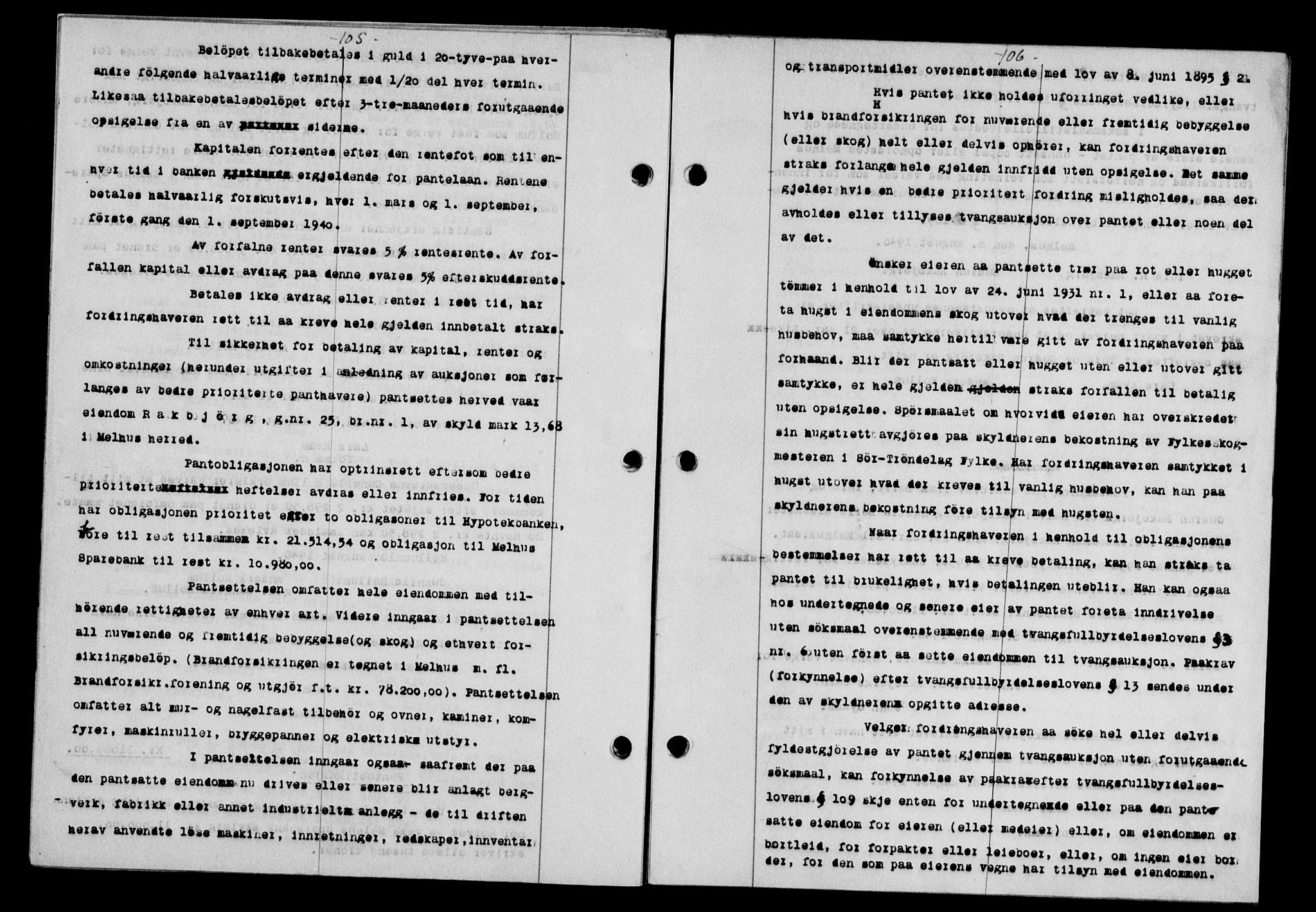 Gauldal sorenskriveri, SAT/A-0014/1/2/2C/L0052: Mortgage book no. 57, 1940-1941, Diary no: : 671/1940