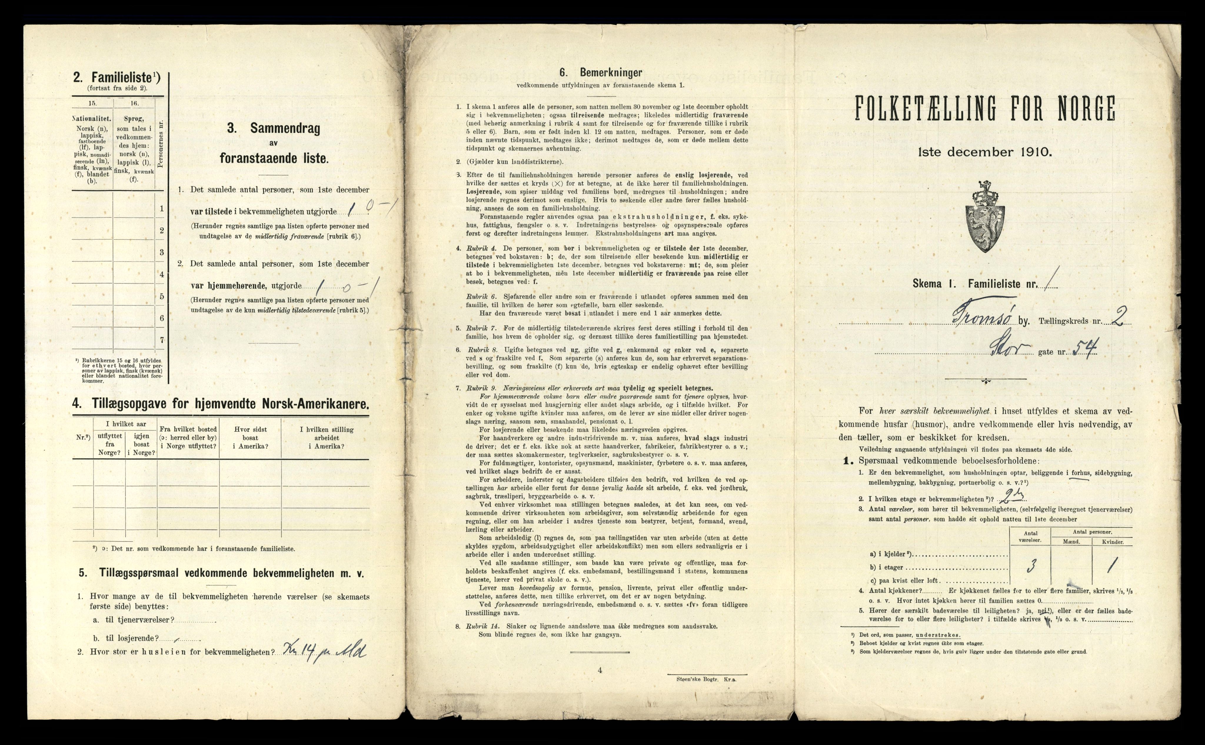 RA, 1910 census for Tromsø, 1910, p. 1930