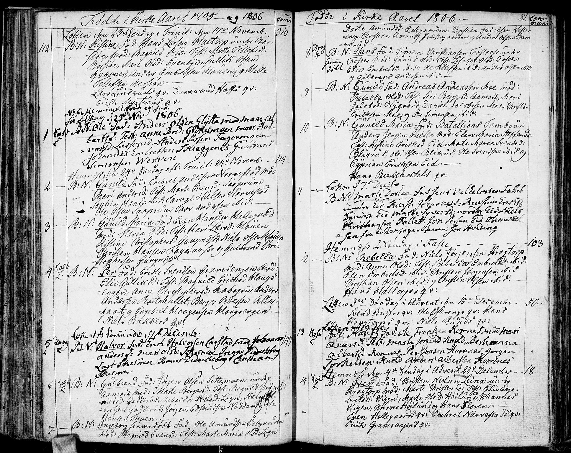 Høland prestekontor Kirkebøker, SAO/A-10346a/F/Fa/L0006: Parish register (official) no. I 6, 1794-1814, p. 81