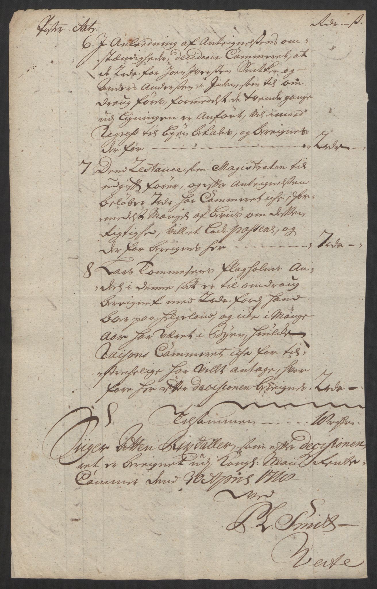 Rentekammeret inntil 1814, Reviderte regnskaper, Byregnskaper, AV/RA-EA-4066/R/Rs/L0507: [S3] Kontribusjonsregnskap, 1699-1711, p. 425