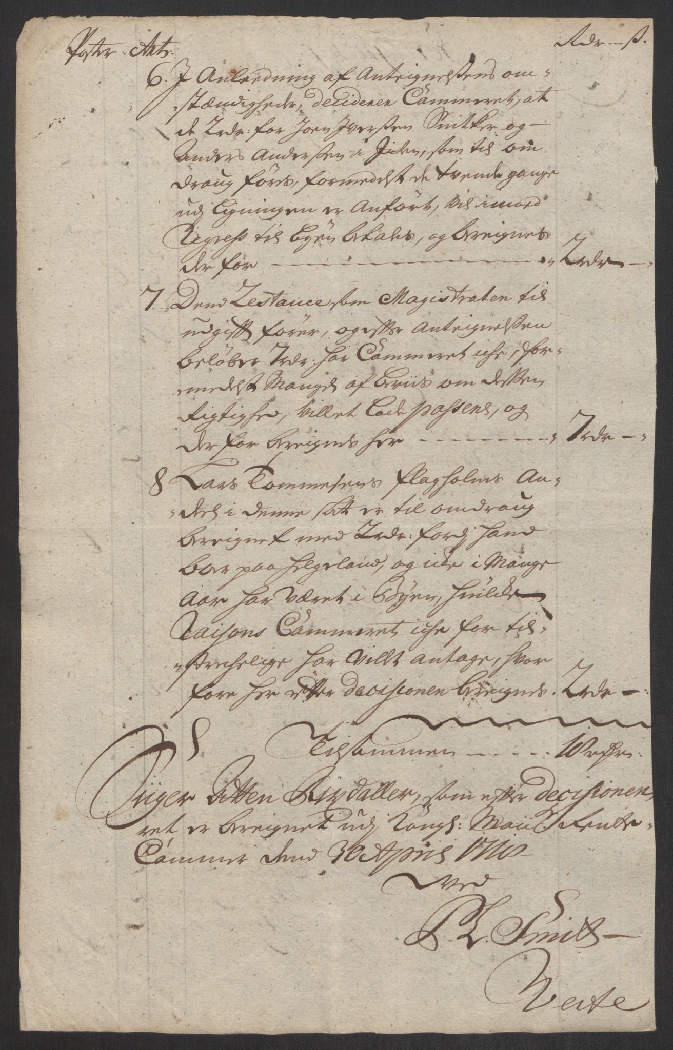 Rentekammeret inntil 1814, Reviderte regnskaper, Byregnskaper, RA/EA-4066/R/Rs/L0507: [S3] Kontribusjonsregnskap, 1699-1711, p. 425