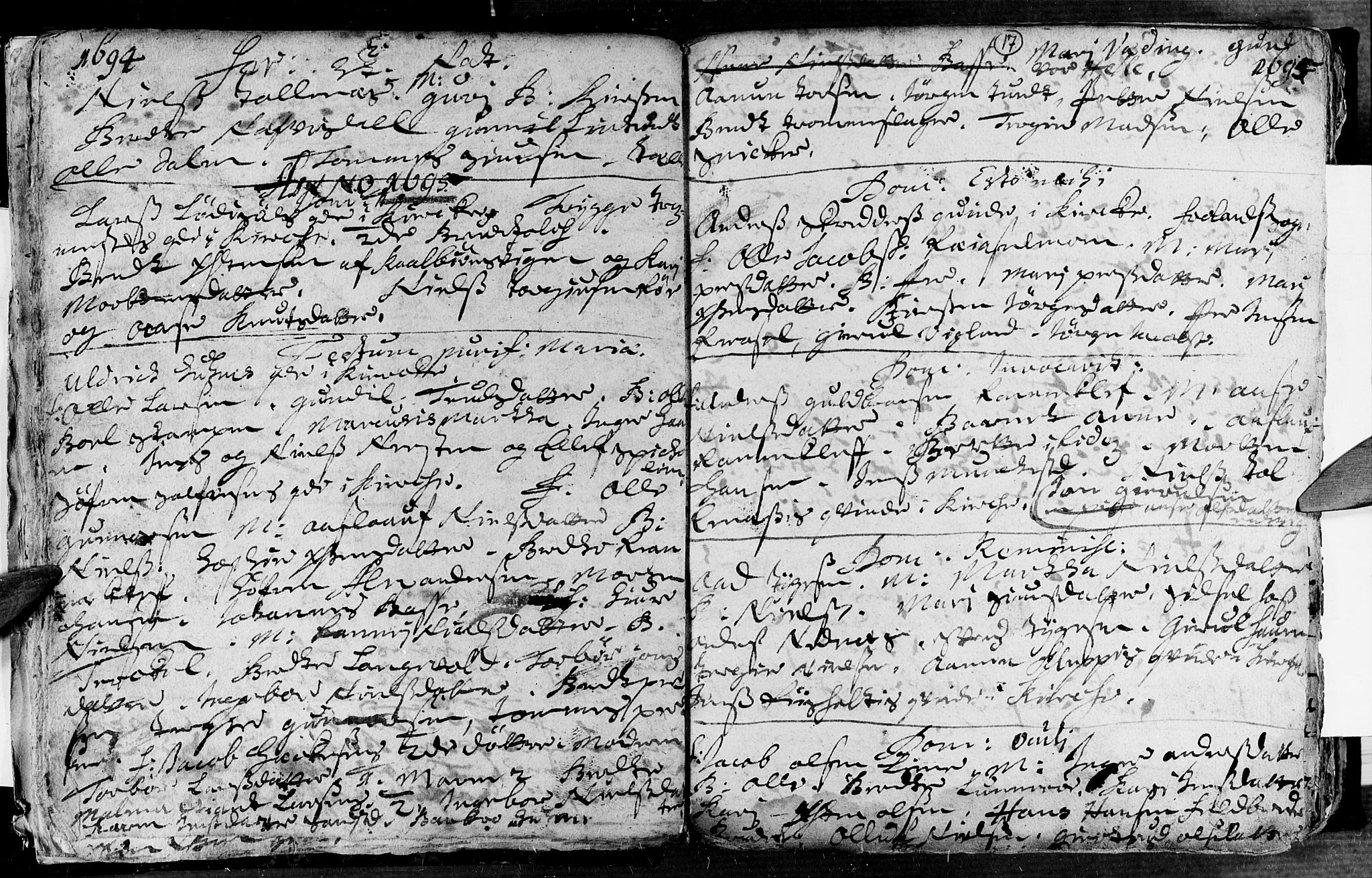 Øyestad sokneprestkontor, SAK/1111-0049/F/Fa/L0002: Parish register (official) no. A 2, 1692-1722, p. 17