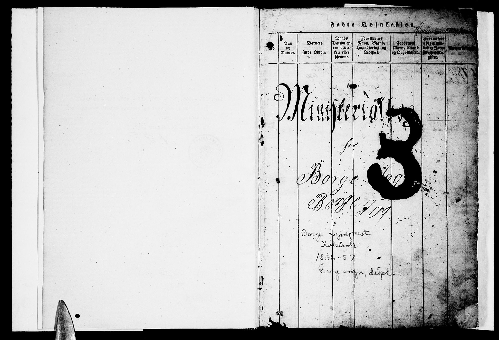 Ministerialprotokoller, klokkerbøker og fødselsregistre - Nordland, AV/SAT-A-1459/880/L1139: Parish register (copy) no. 880C01, 1836-1857, p. 0-1