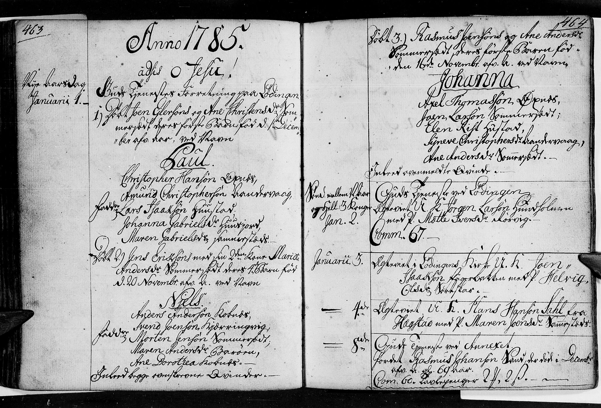 Ministerialprotokoller, klokkerbøker og fødselsregistre - Nordland, SAT/A-1459/872/L1029: Parish register (official) no. 872A04, 1765-1787, p. 463-464