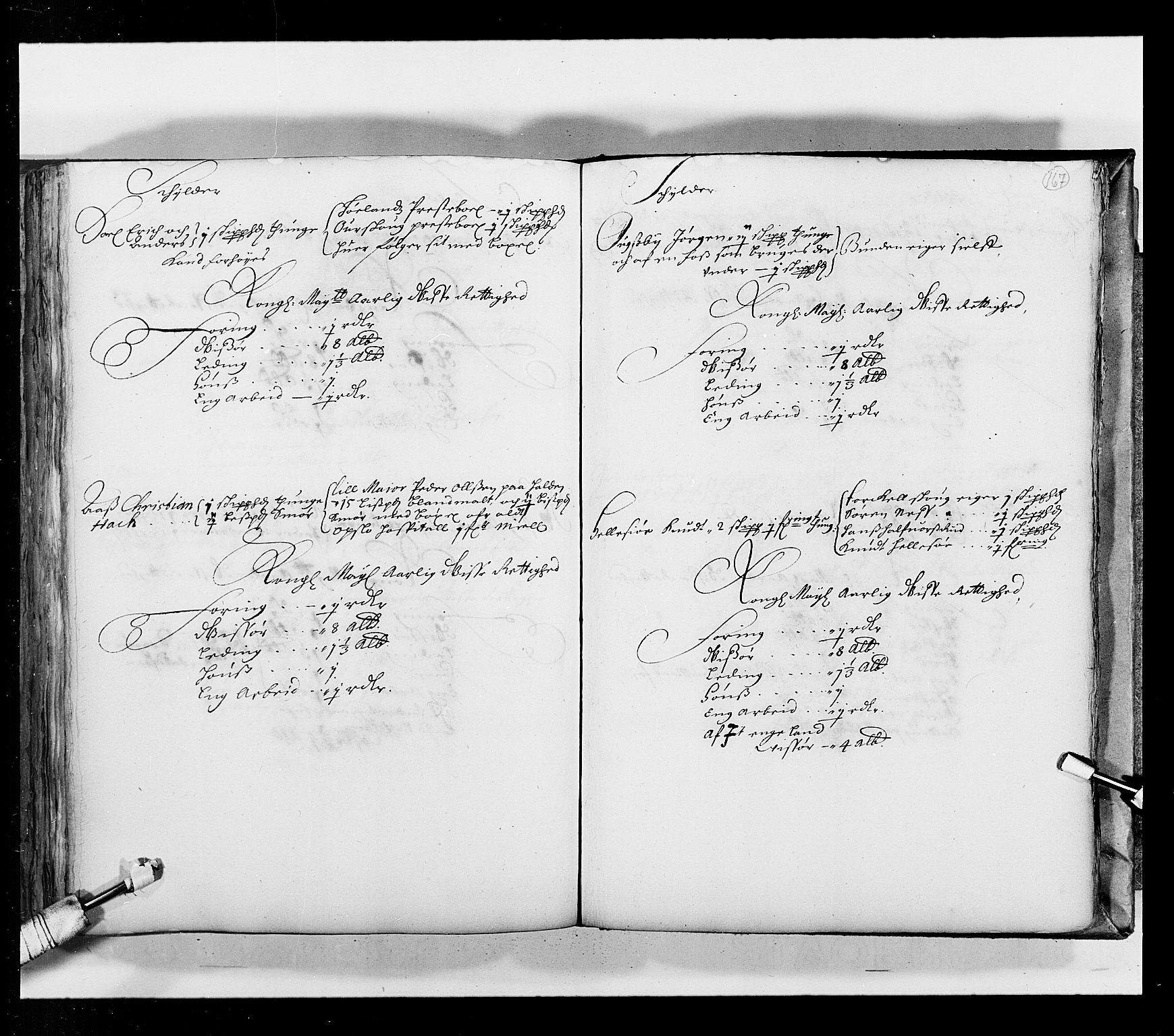 Stattholderembetet 1572-1771, AV/RA-EA-2870/Ek/L0033a/0001: Jordebøker 1662-1720: / Matrikkel for Nedre Romerike, 1670, p. 166b-167a