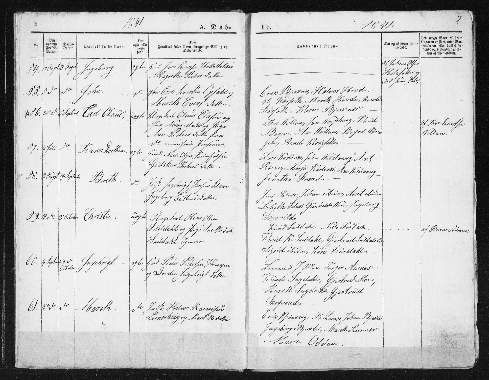 Ministerialprotokoller, klokkerbøker og fødselsregistre - Sør-Trøndelag, AV/SAT-A-1456/630/L0493: Parish register (official) no. 630A06, 1841-1851, p. 9