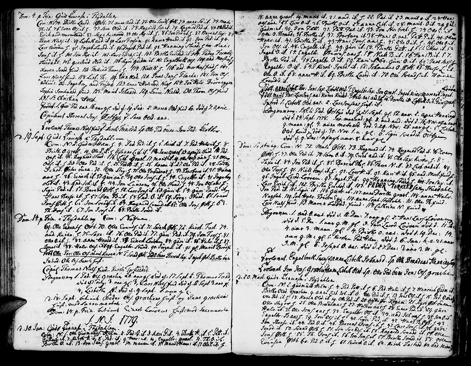Ministerialprotokoller, klokkerbøker og fødselsregistre - Sør-Trøndelag, SAT/A-1456/695/L1139: Parish register (official) no. 695A02 /2, 1776-1790, p. 257