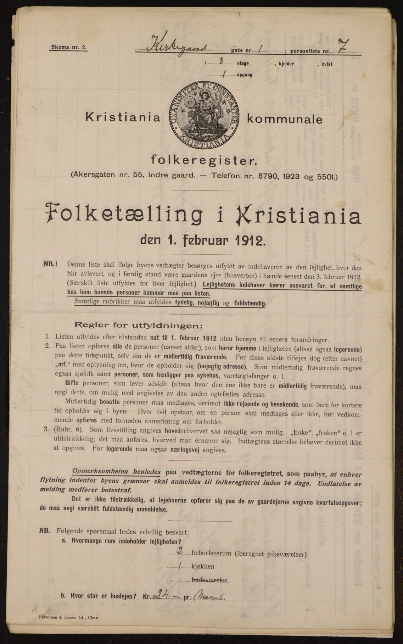 OBA, Municipal Census 1912 for Kristiania, 1912, p. 50295