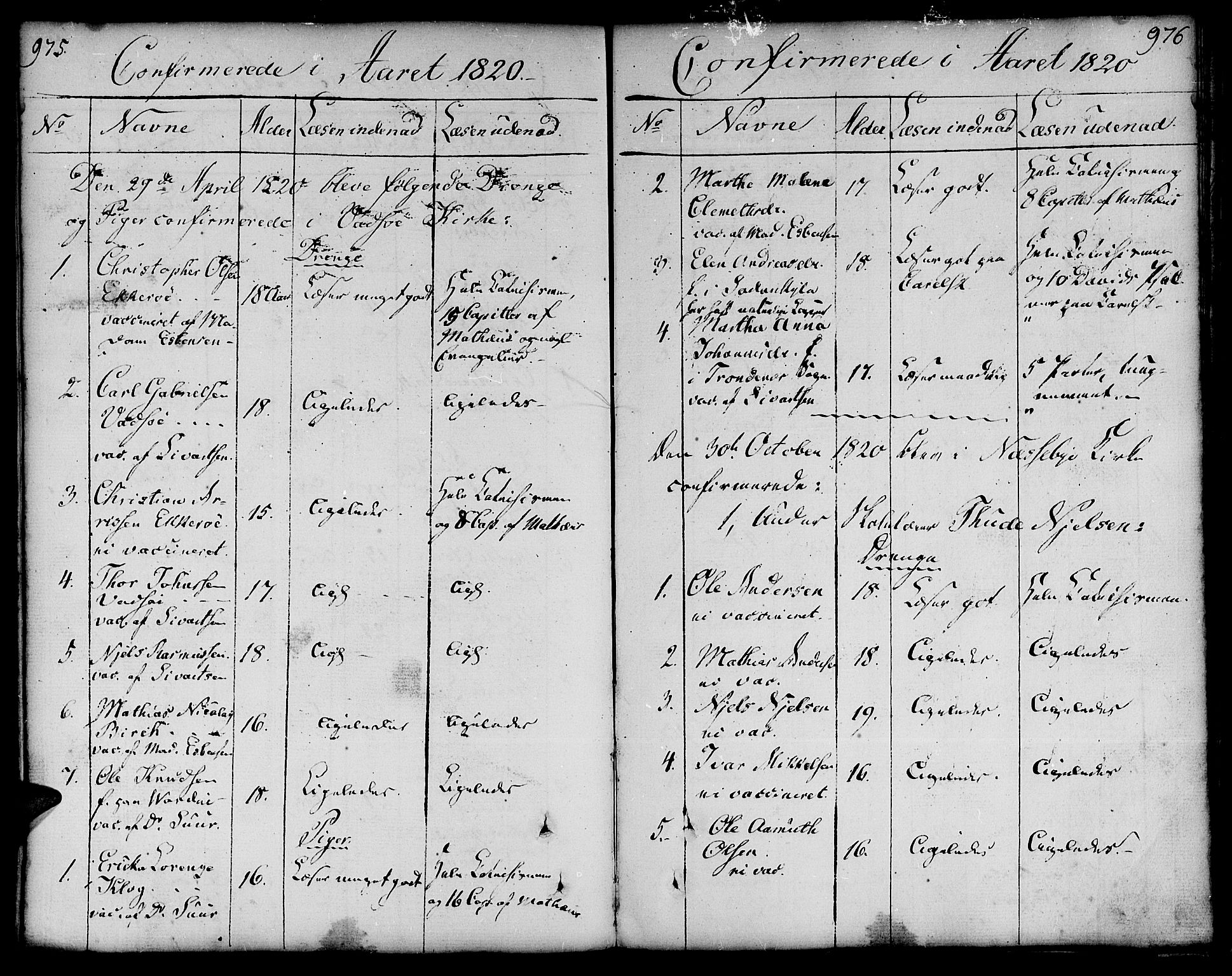 Vadsø sokneprestkontor, SATØ/S-1325/H/Ha/L0002kirke: Parish register (official) no. 2, 1764-1821, p. 975-976
