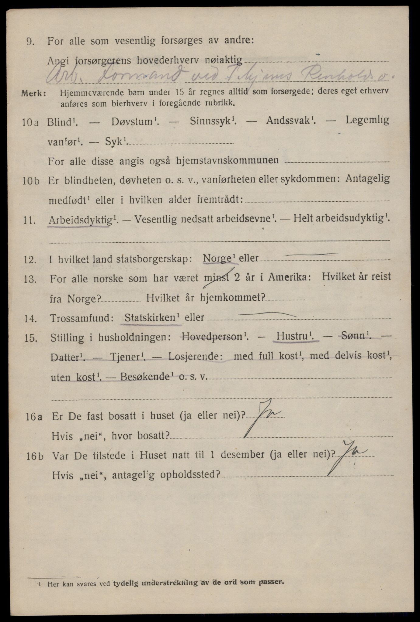 SAT, 1920 census for Trondheim, 1920, p. 77021