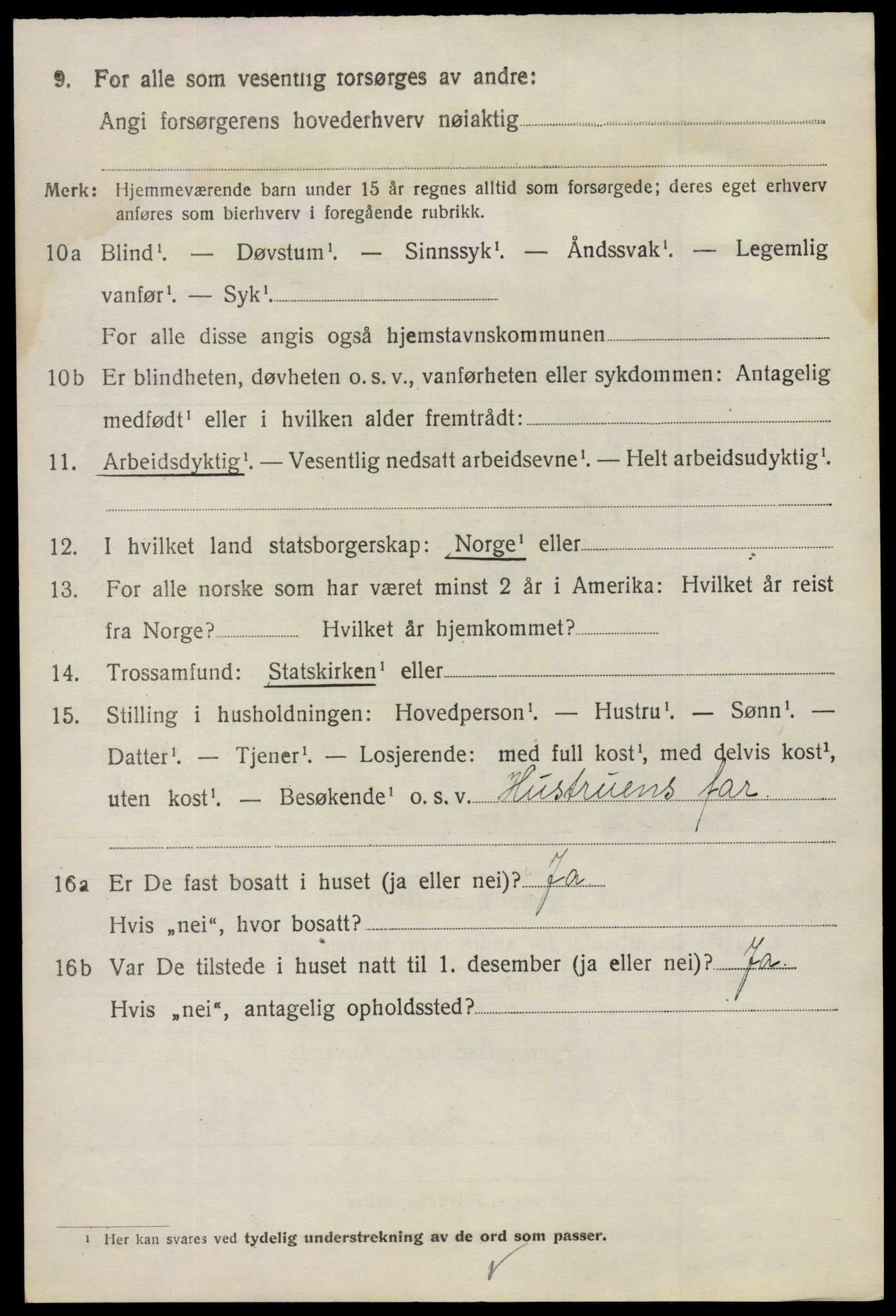 SAO, 1920 census for Tune, 1920, p. 6109