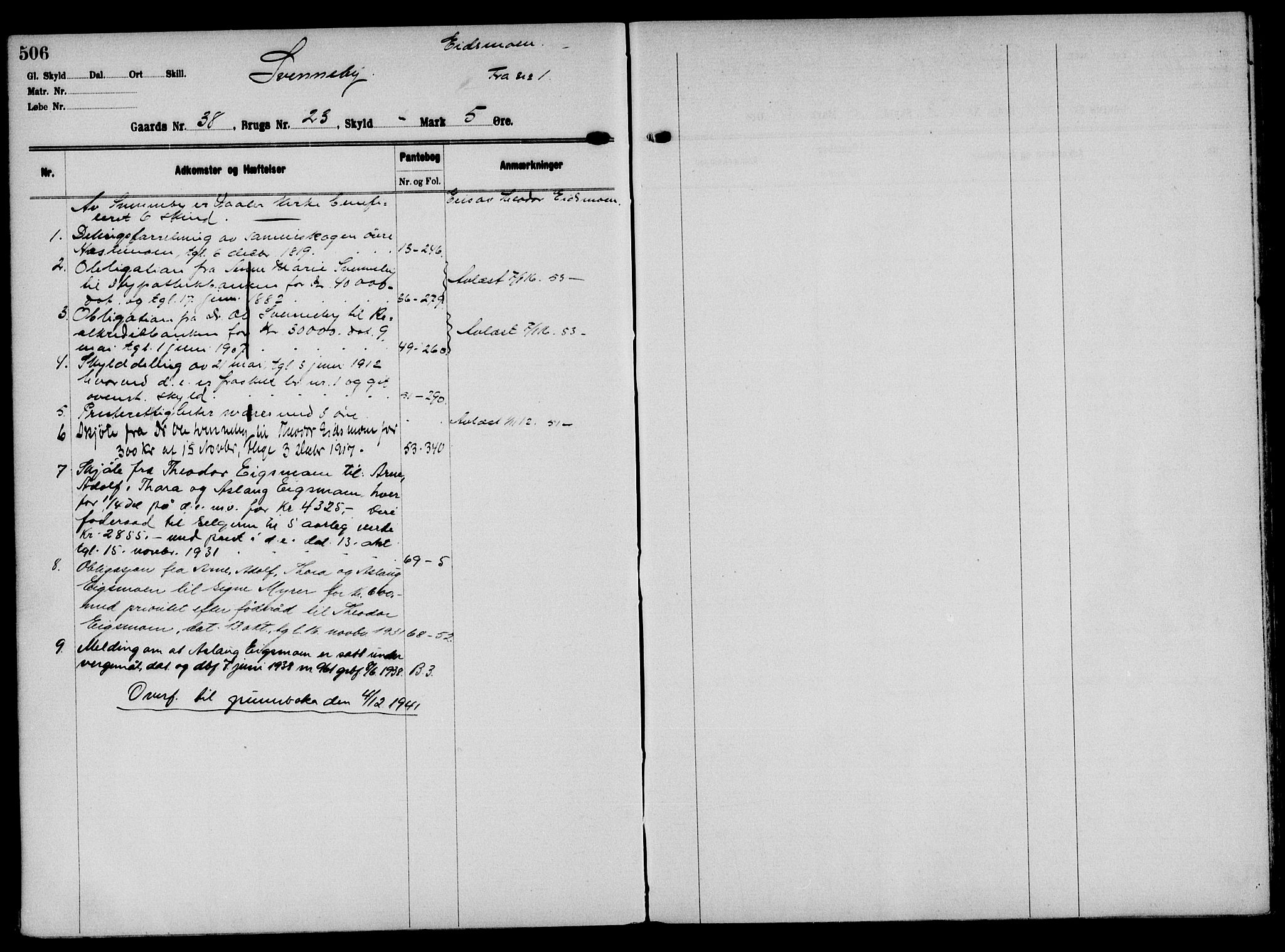 Solør tingrett, AV/SAH-TING-008/H/Ha/Hak/L0002: Mortgage register no. II, 1900-1935, p. 506