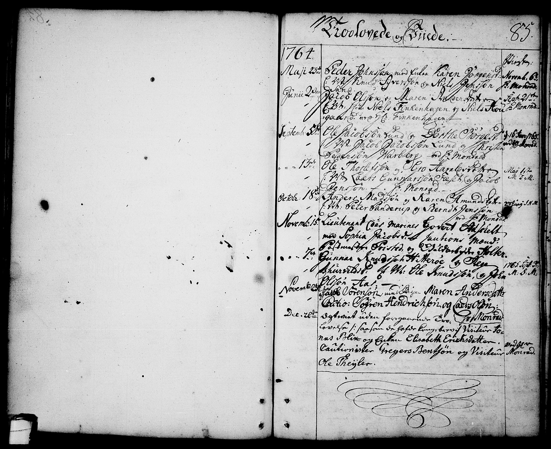 Brevik kirkebøker, AV/SAKO-A-255/F/Fa/L0003: Parish register (official) no. 3, 1764-1814, p. 85