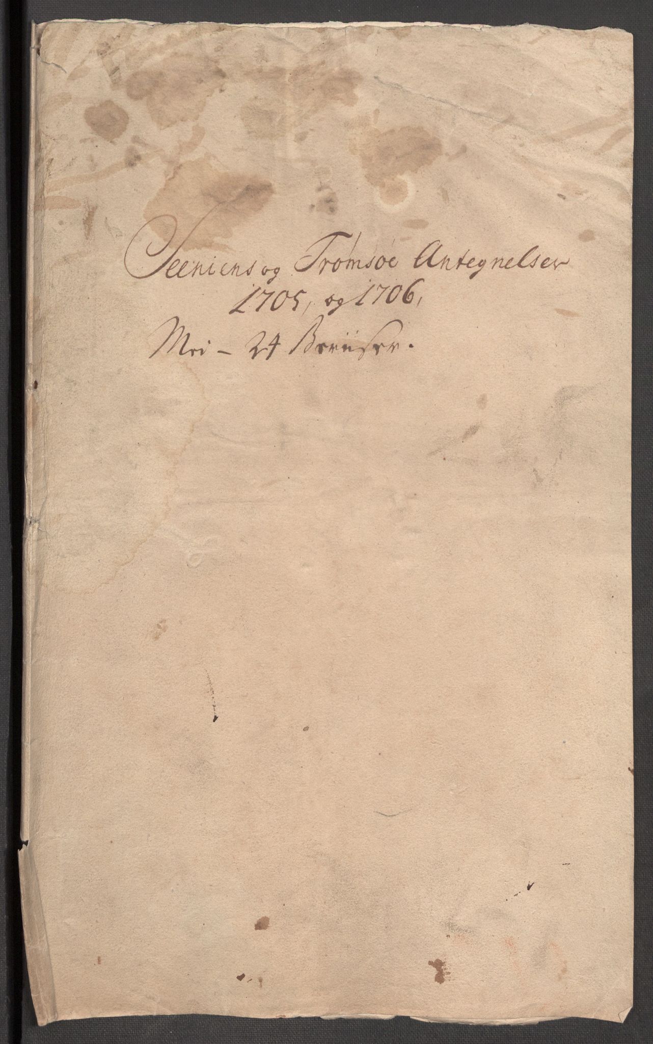 Rentekammeret inntil 1814, Reviderte regnskaper, Fogderegnskap, RA/EA-4092/R68/L4756: Fogderegnskap Senja og Troms, 1705-1707, p. 153