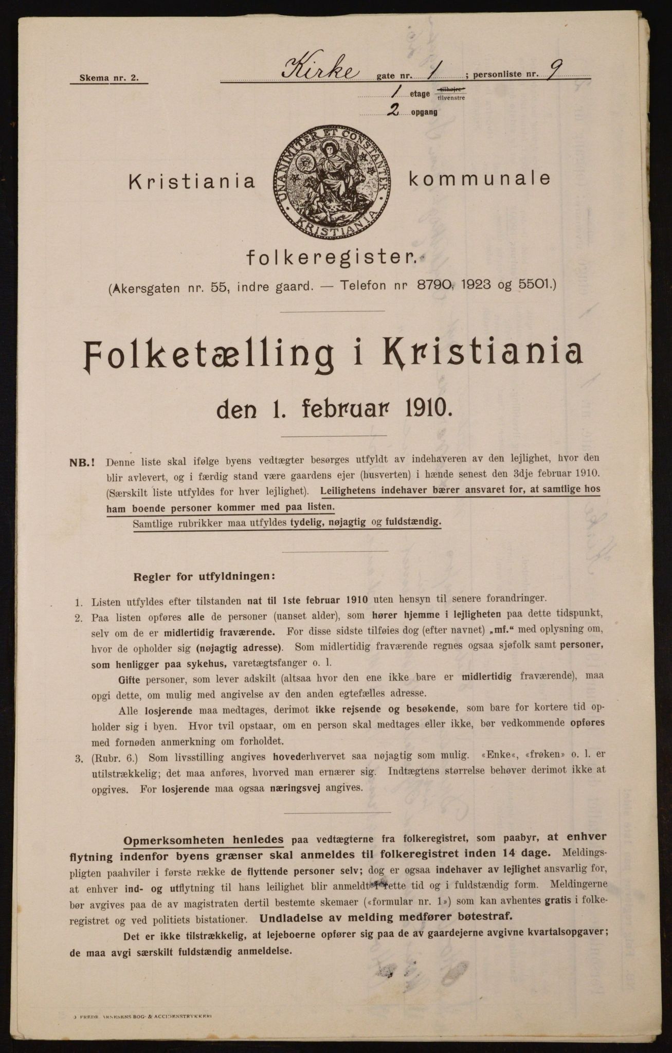 OBA, Municipal Census 1910 for Kristiania, 1910, p. 48193