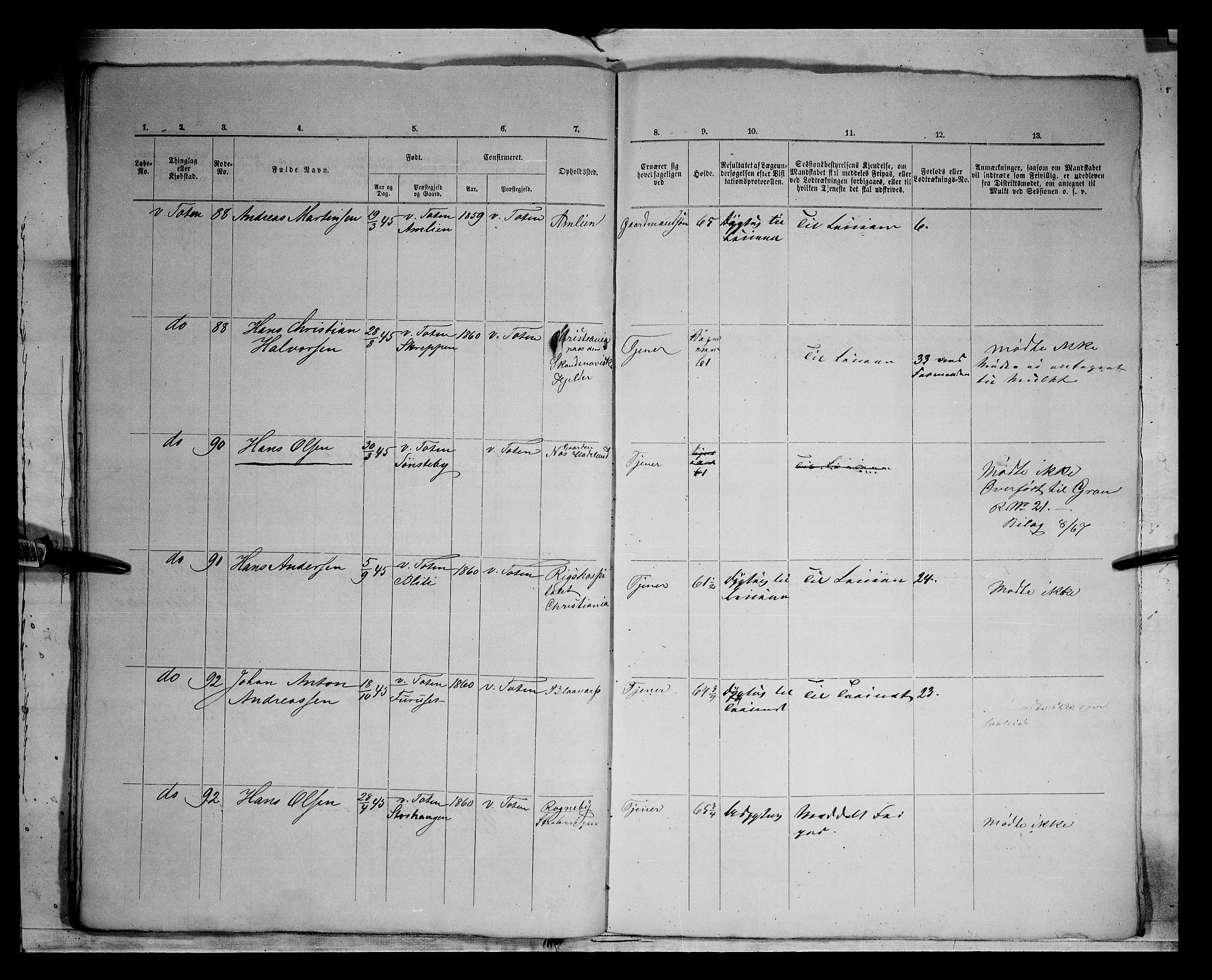 Fylkesmannen i Oppland, AV/SAH-FYO-002/1/K/Kg/L1167: Søndre og Nordre Land, Vestre Toten, 1860-1879, p. 7787