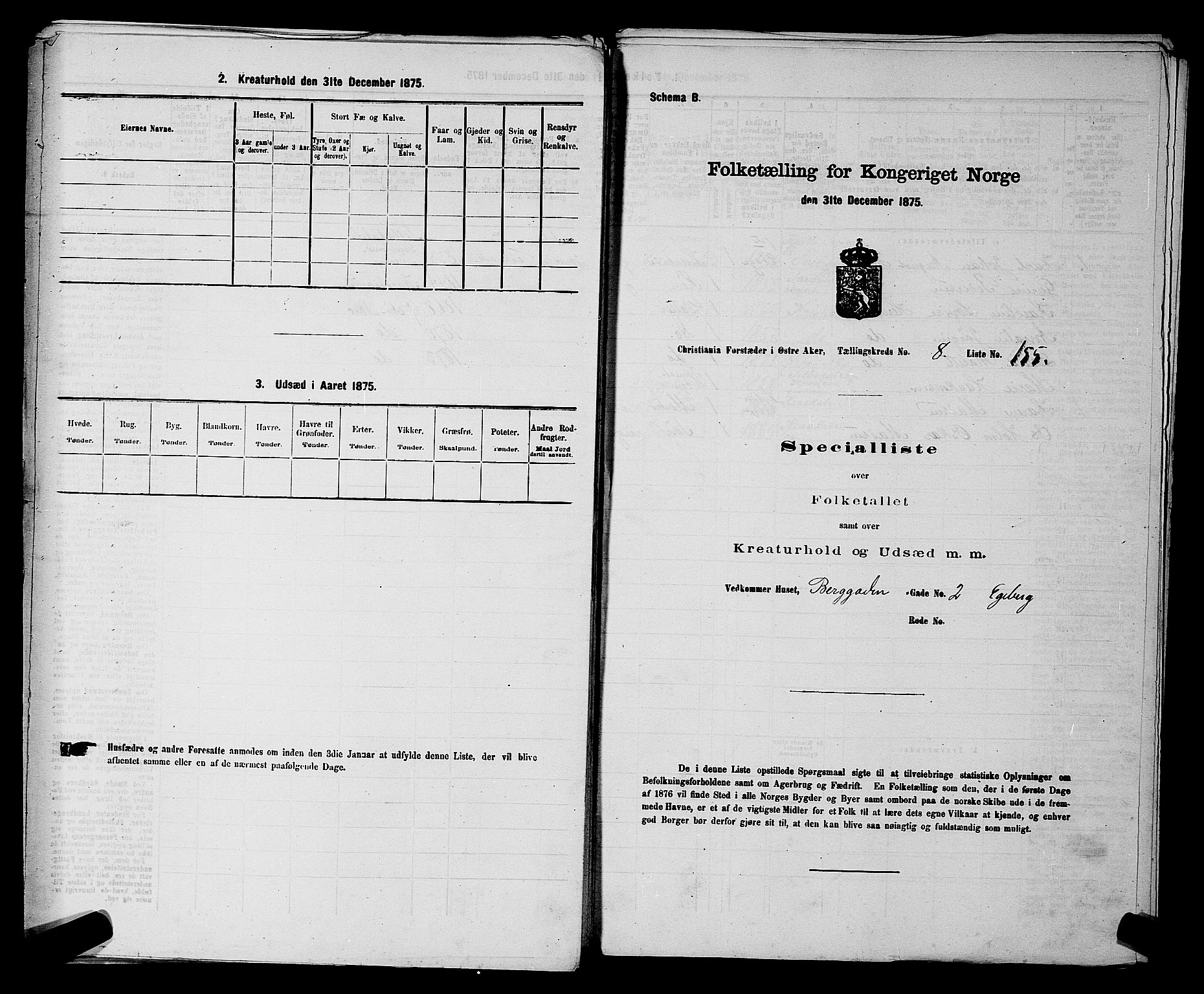 RA, 1875 census for 0218bP Østre Aker, 1875, p. 2834