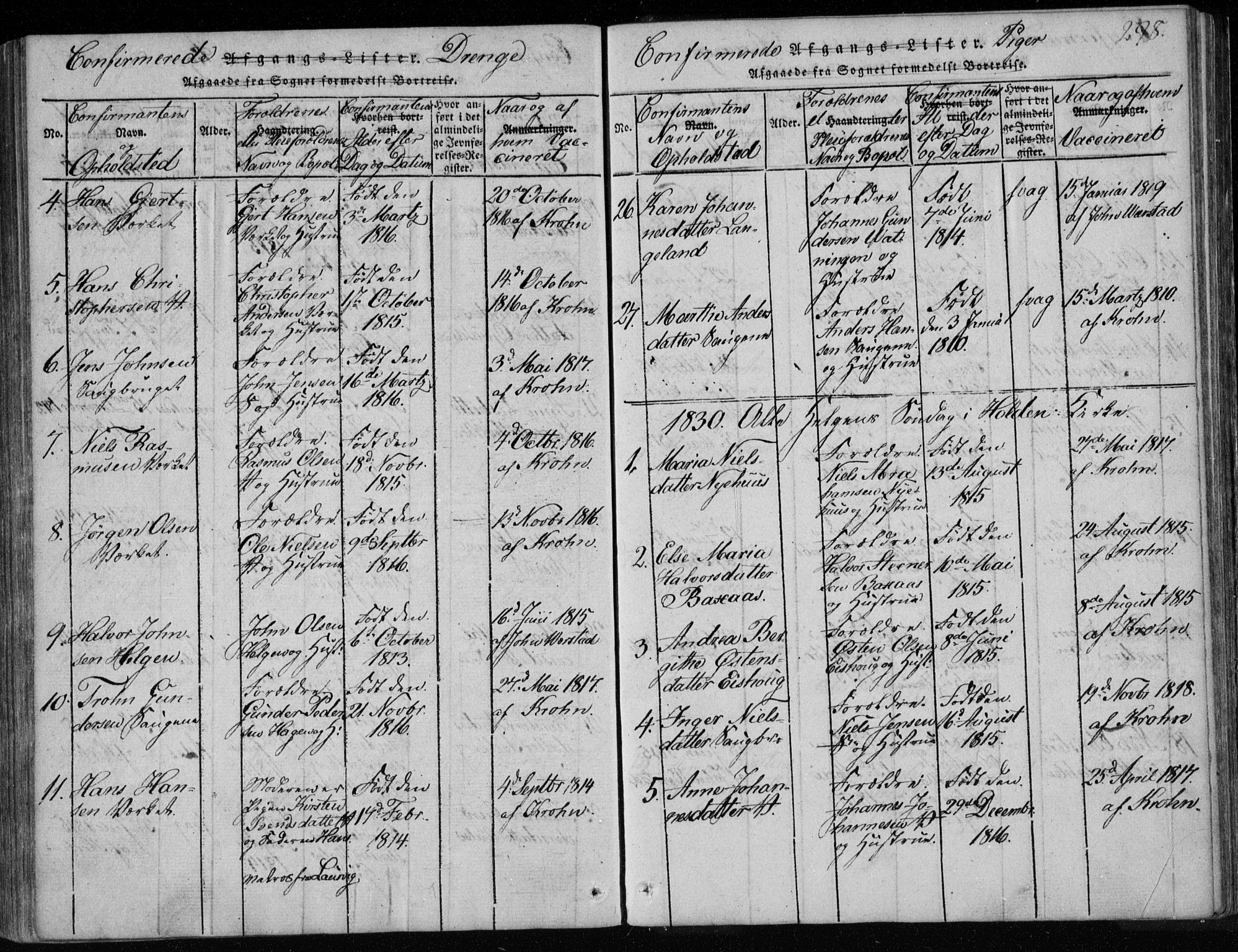 Holla kirkebøker, SAKO/A-272/F/Fa/L0003: Parish register (official) no. 3, 1815-1830, p. 298