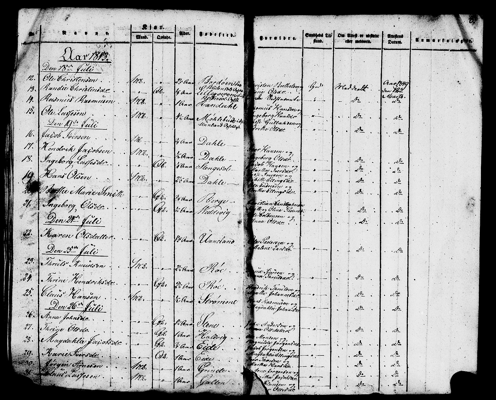 Gulen sokneprestembete, AV/SAB-A-80201/H/Haa/Haaa/L0025: Parish register (official) no. A 25, 1822-1843, p. 8