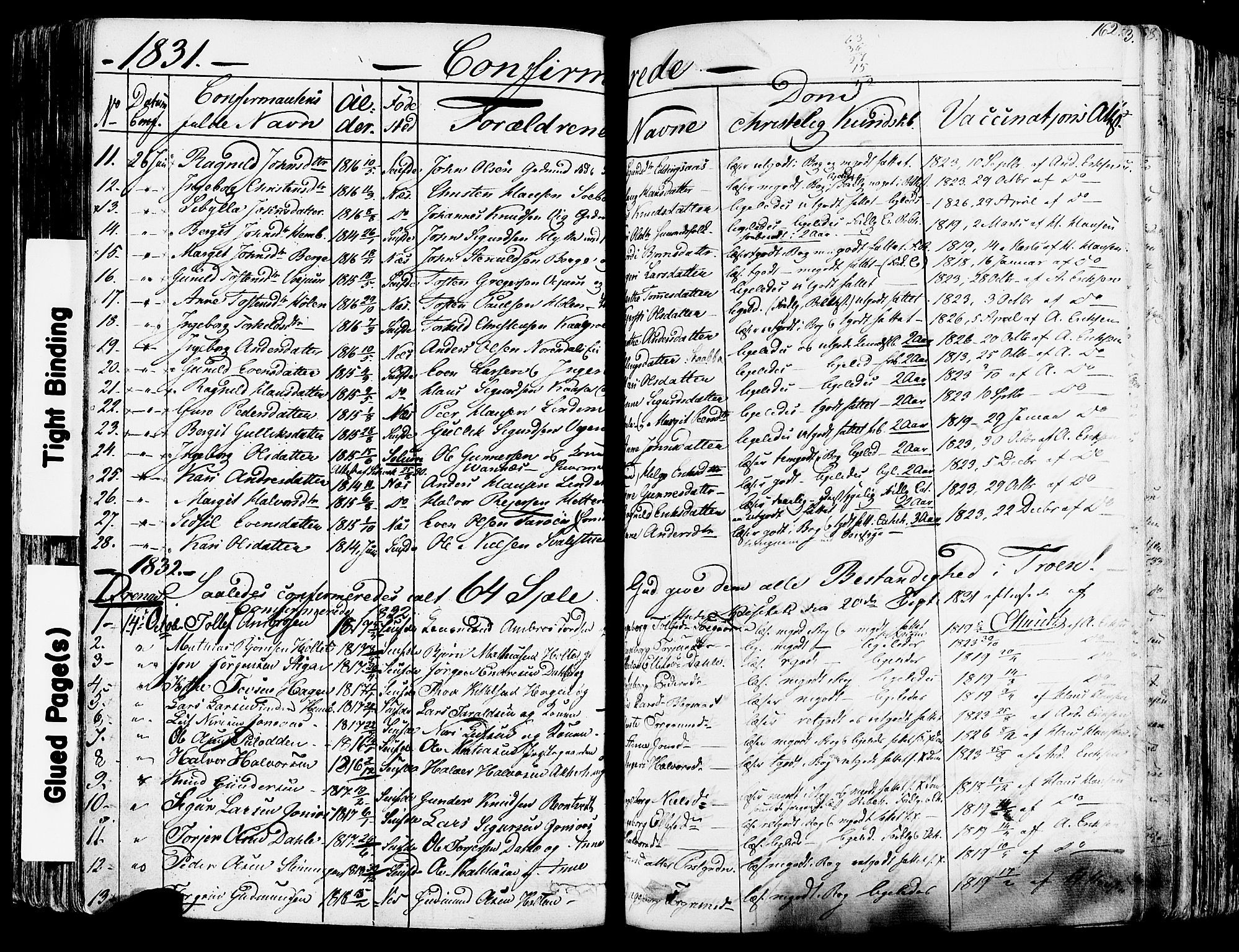 Sauherad kirkebøker, SAKO/A-298/F/Fa/L0006: Parish register (official) no. I 6, 1827-1850, p. 162