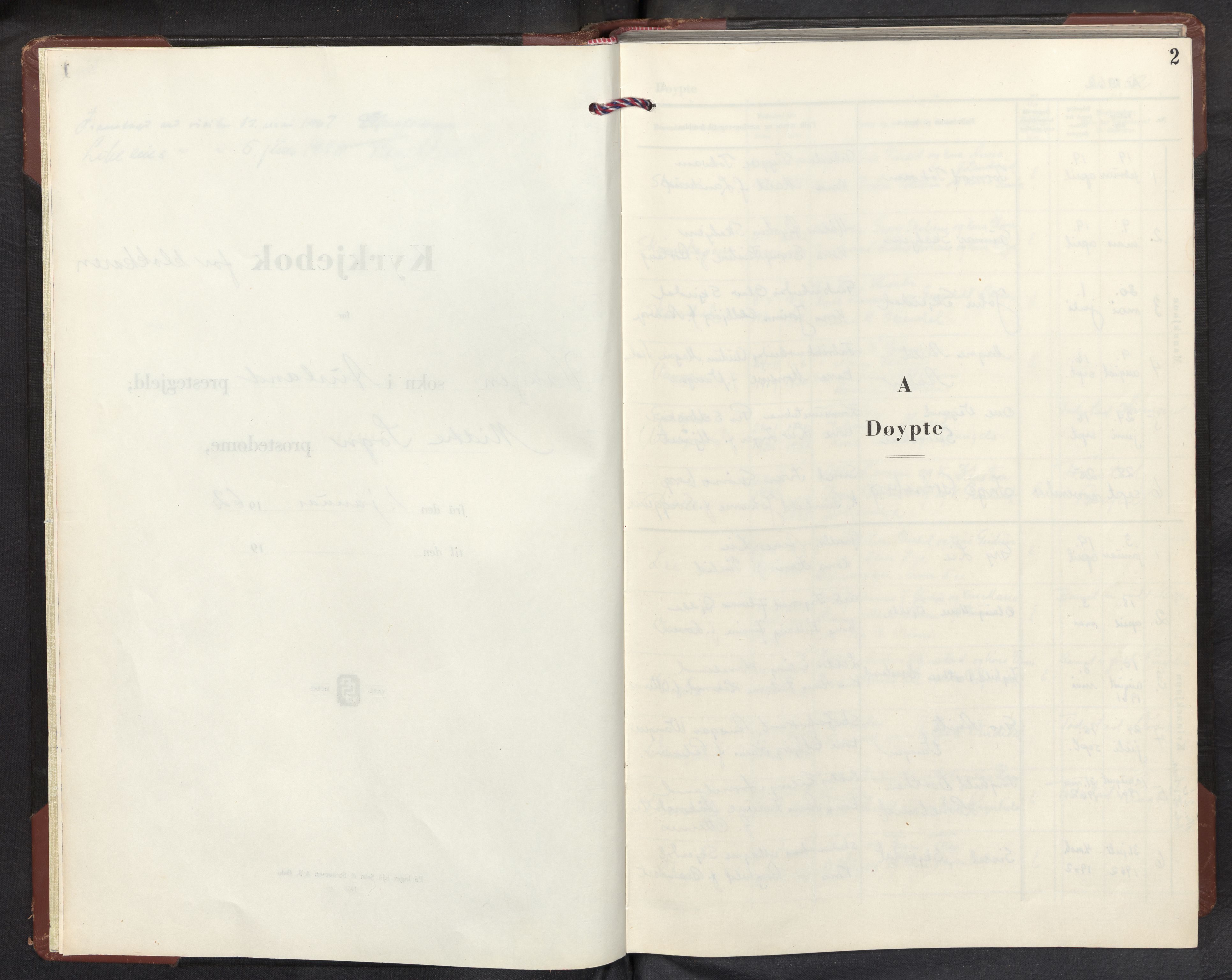 Aurland sokneprestembete, SAB/A-99937/H/Hb/Hba/L0005: Parish register (copy) no. A 5, 1962-1980, p. 1b-2a
