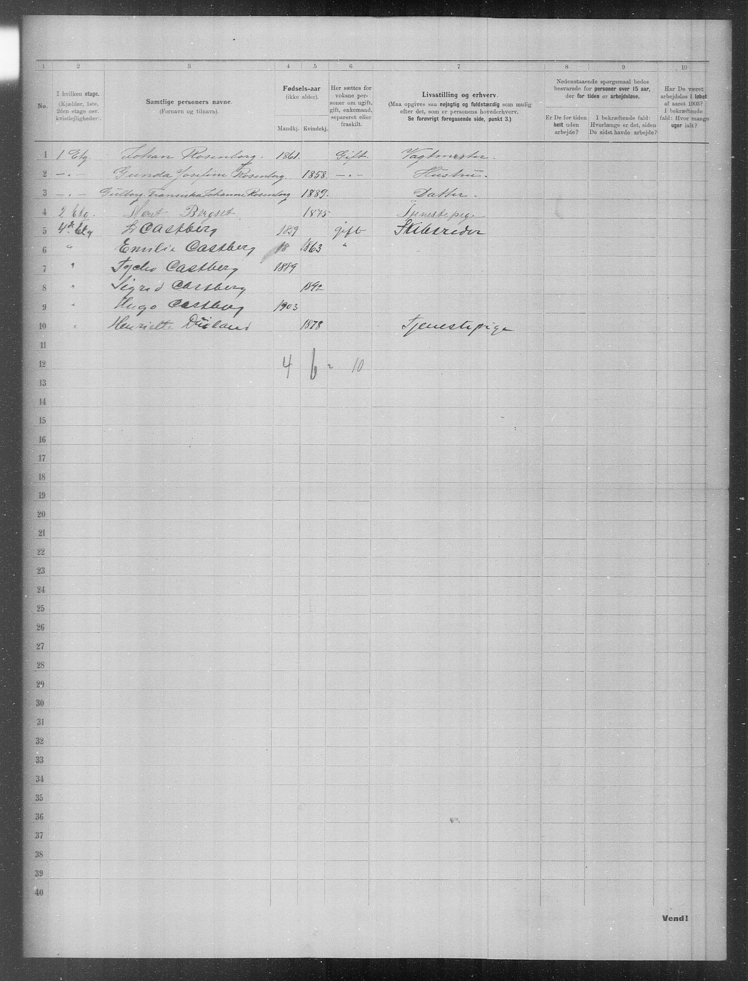 OBA, Municipal Census 1903 for Kristiania, 1903, p. 11644