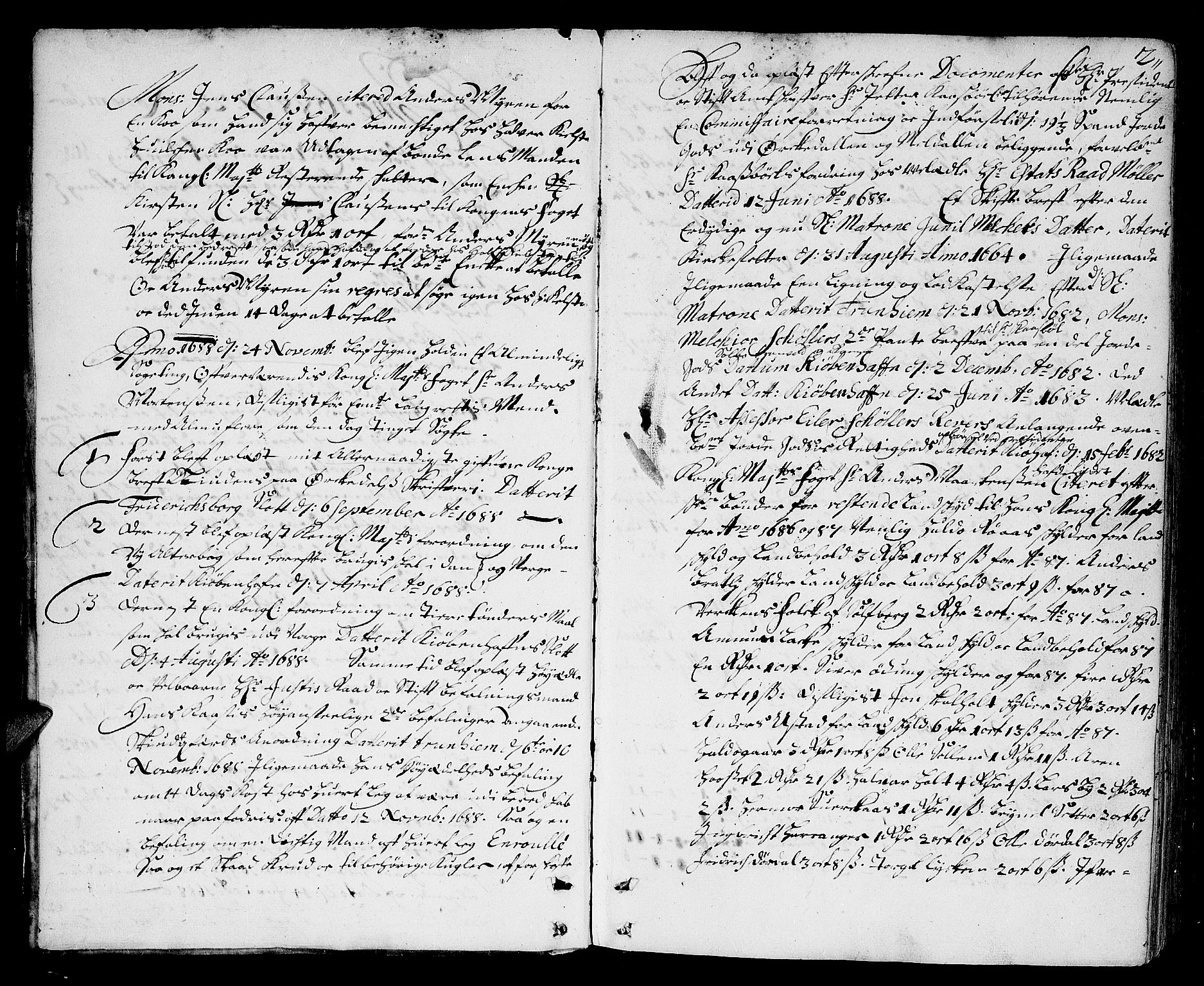 Orkdal sorenskriveri, SAT/A-4169/1/1/1A/L0001: Tingbok 1, 1688-1694, p. 1b-2a