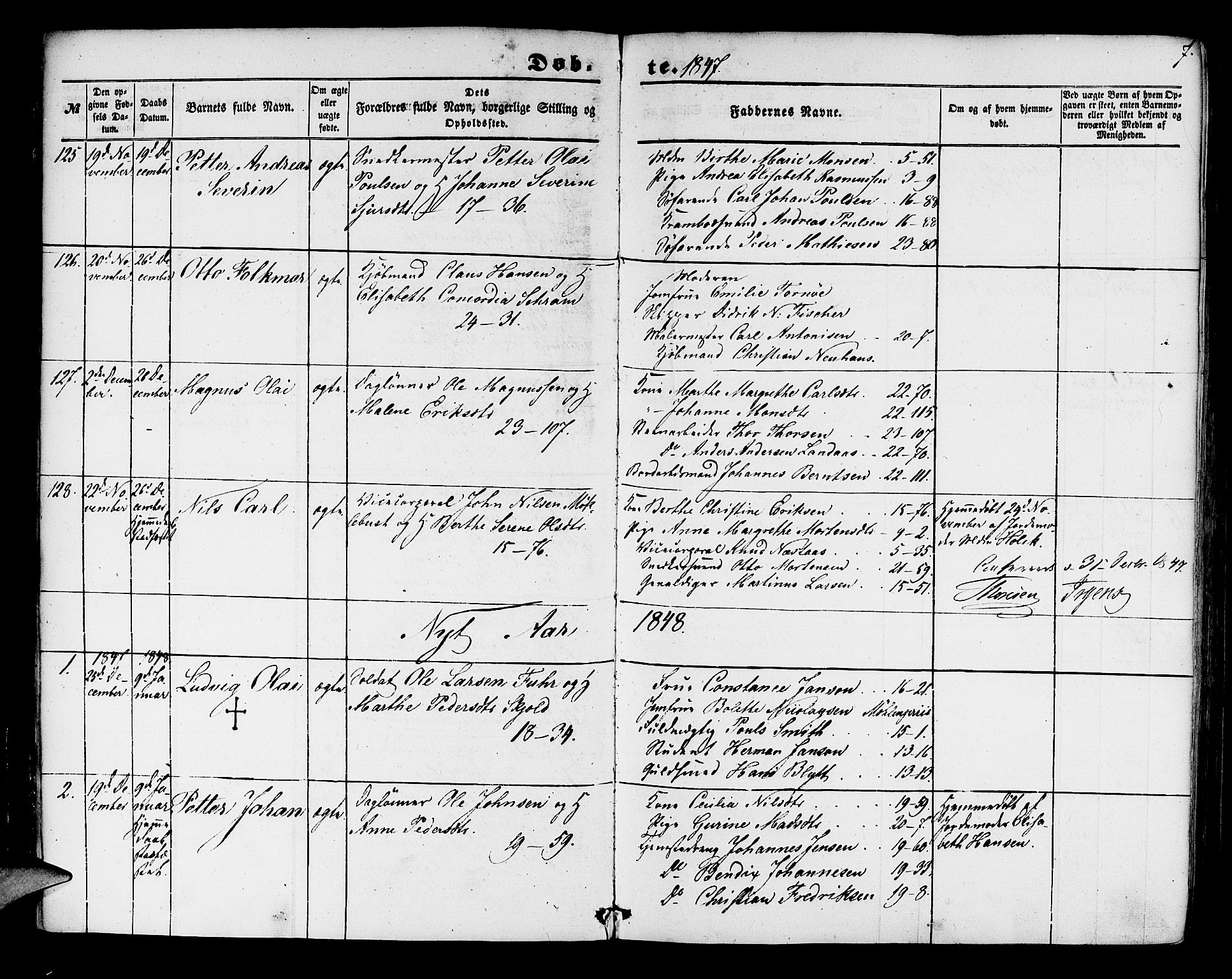 Korskirken sokneprestembete, SAB/A-76101/H/Hab: Parish register (copy) no. B 2, 1847-1853, p. 7