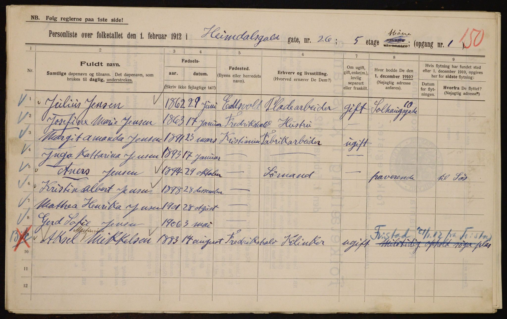 OBA, Municipal Census 1912 for Kristiania, 1912, p. 37224