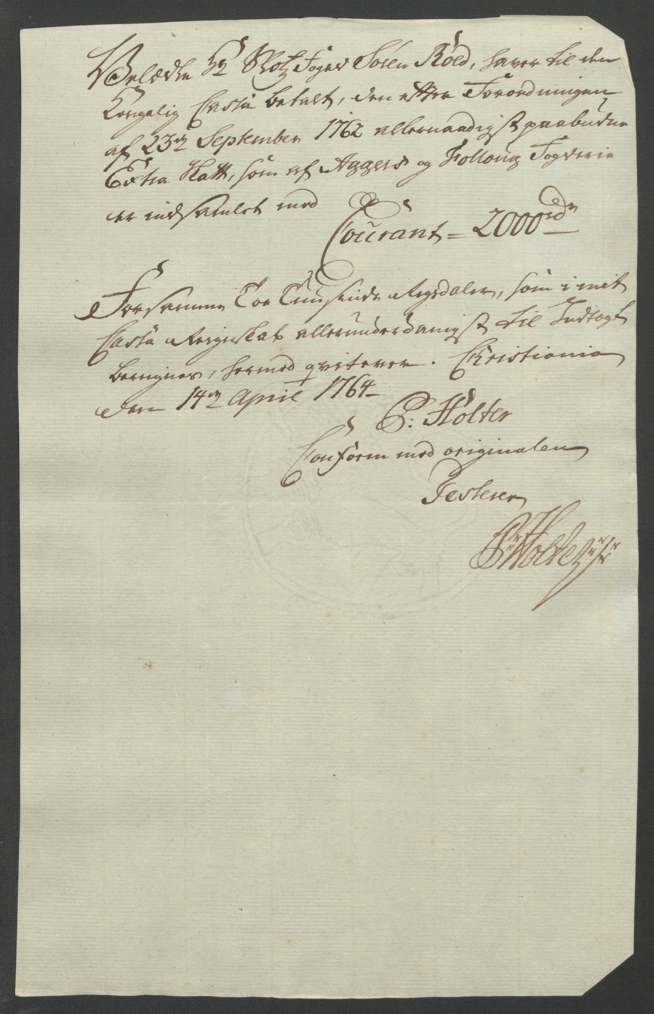 Rentekammeret inntil 1814, Reviderte regnskaper, Fogderegnskap, AV/RA-EA-4092/R10/L0560: Ekstraskatten Aker og Follo, 1763, p. 211