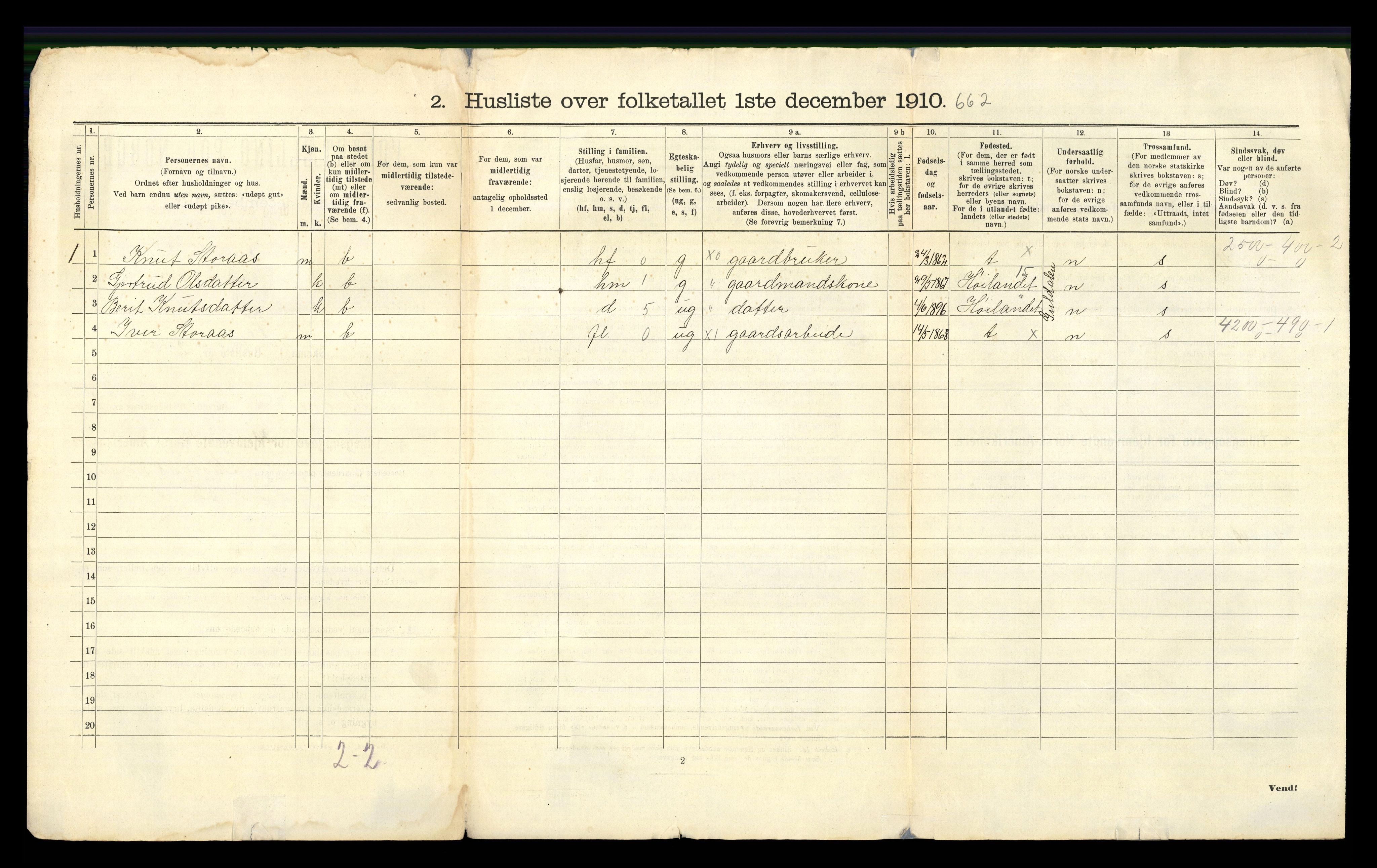 RA, 1910 census for Kvikne, 1910, p. 30